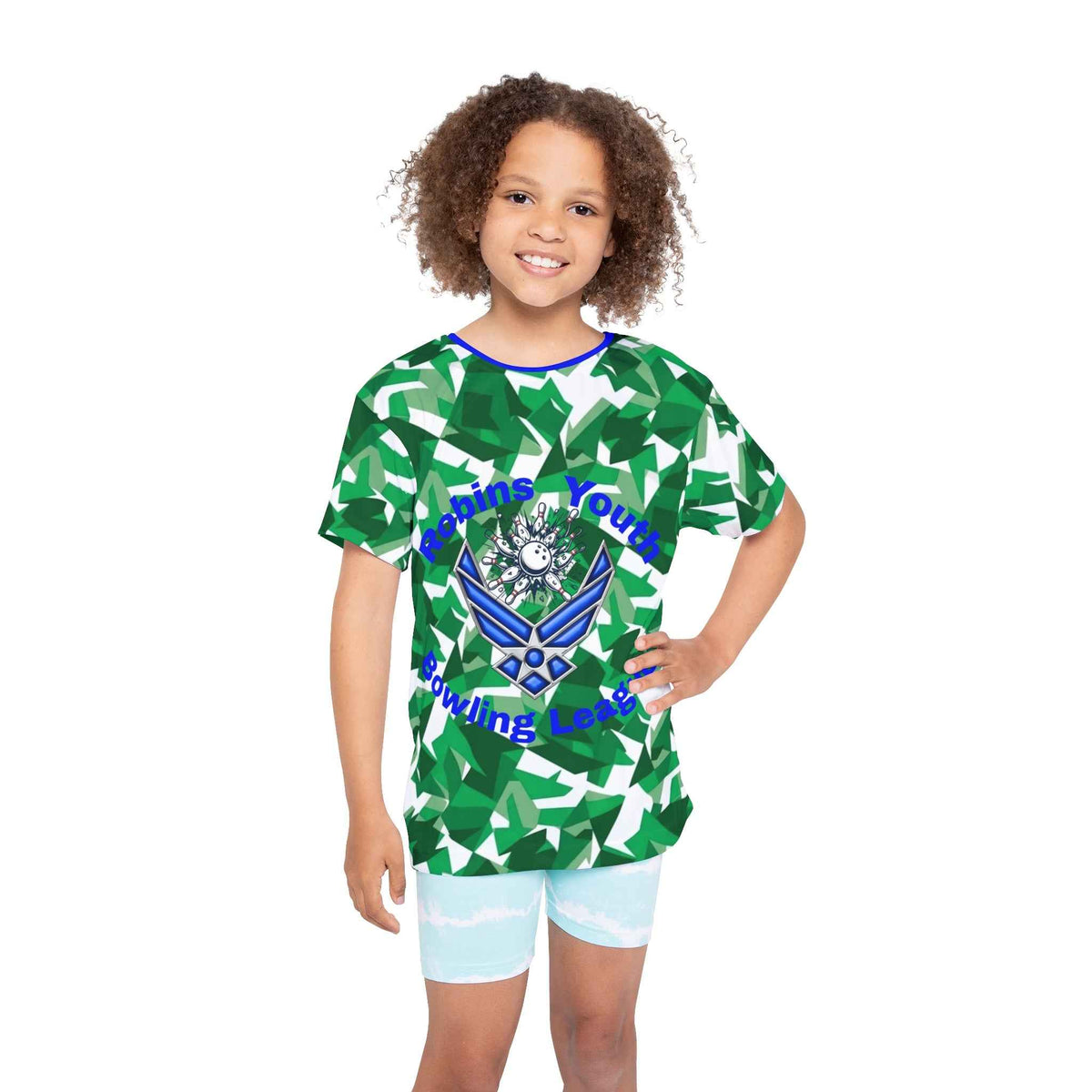 Robins Youth Bowling League Kids Jersey - Green
