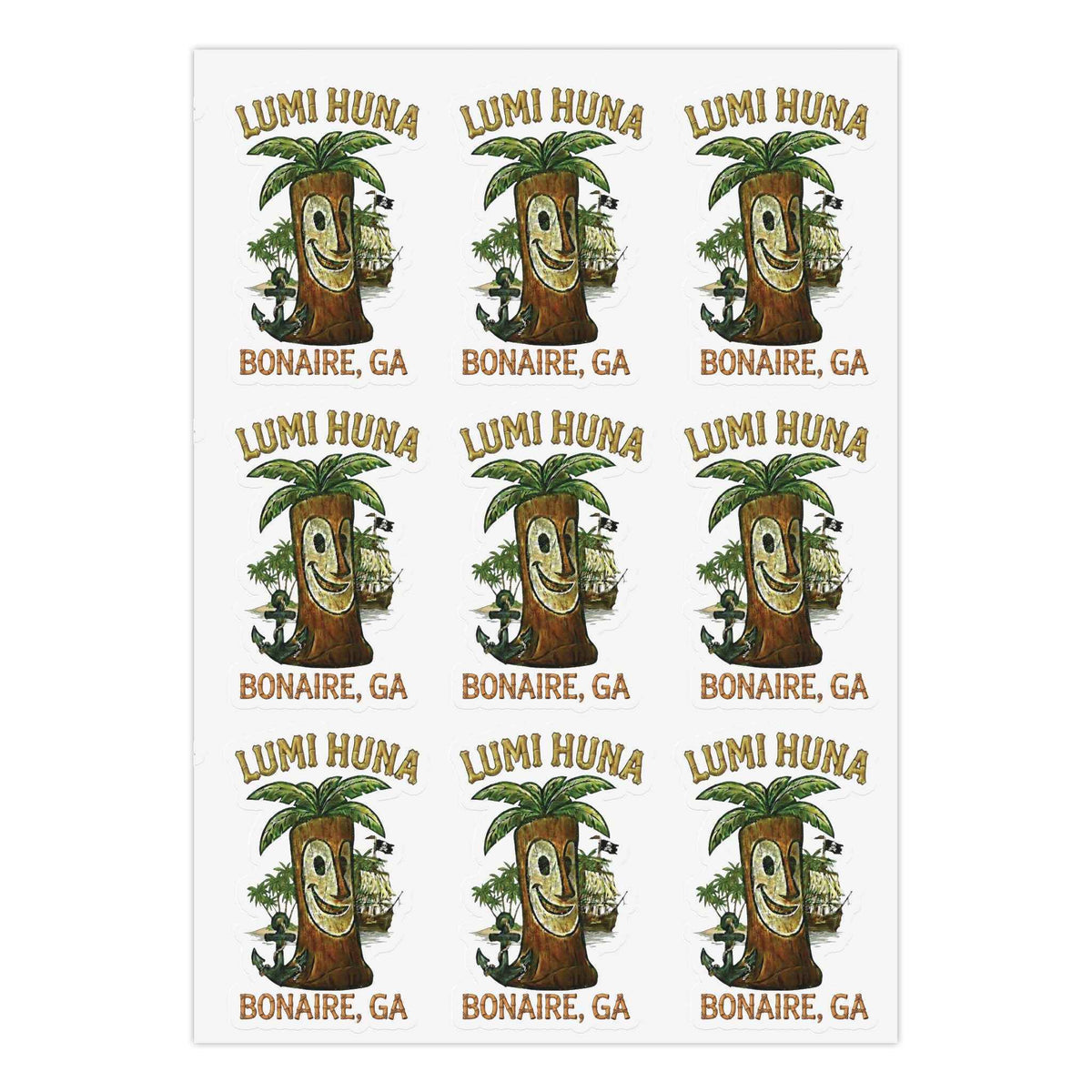 Lumi Huna - Kiss-Cut Sticker Sheet — 9-Pack Tropical Character Stickers