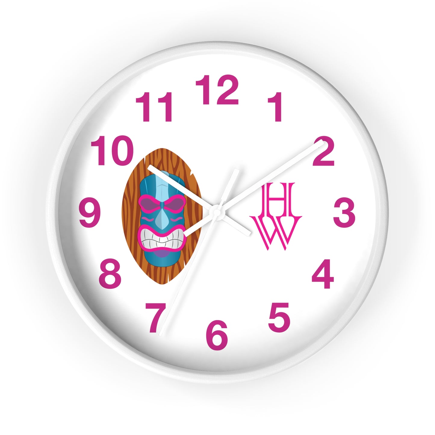 HW 10" Wooden Frame Wall Clock - Highlighter Wednesday