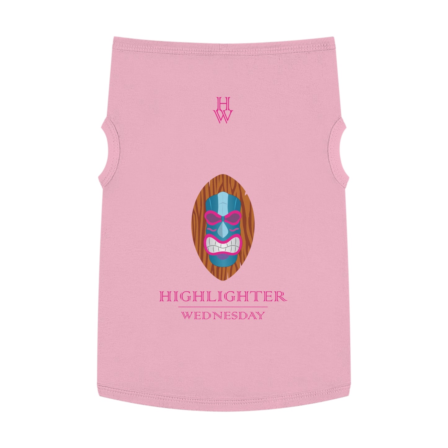 HW Pawfect Cotton Pet Tank - Highlighter Wednesday