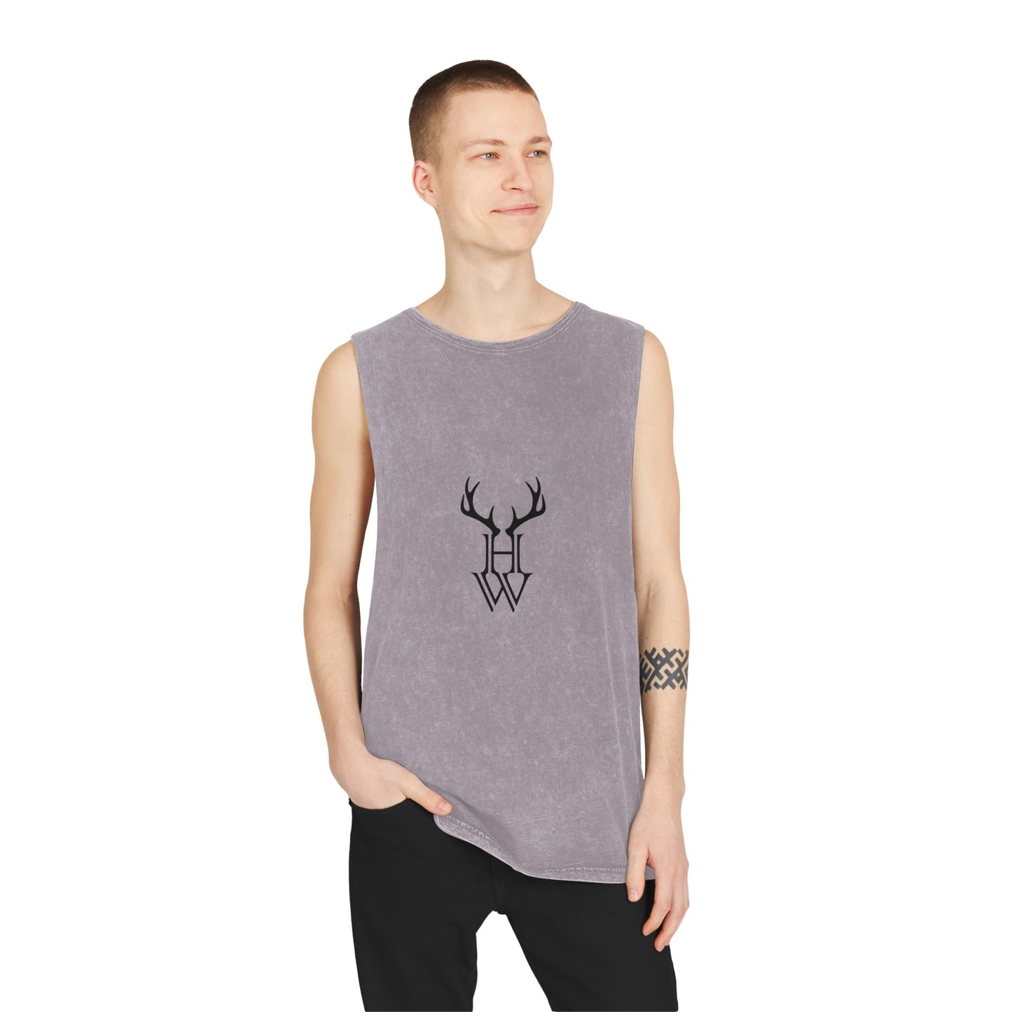 HW Antler Stonewash Tank - Highlighter Wednesday