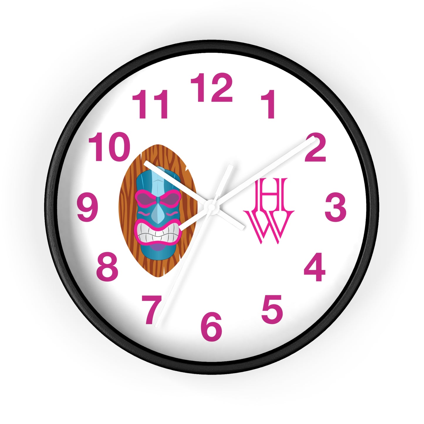 HW 10" Wooden Frame Wall Clock - Highlighter Wednesday