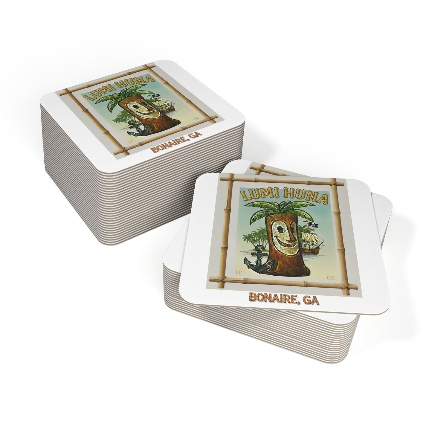 HW Tropical Themed Coasters - Lumi Huna Design (50 pcs) Printify