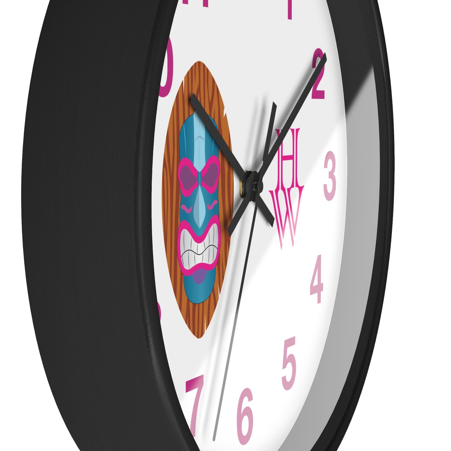 HW 10" Wooden Frame Wall Clock - Highlighter Wednesday