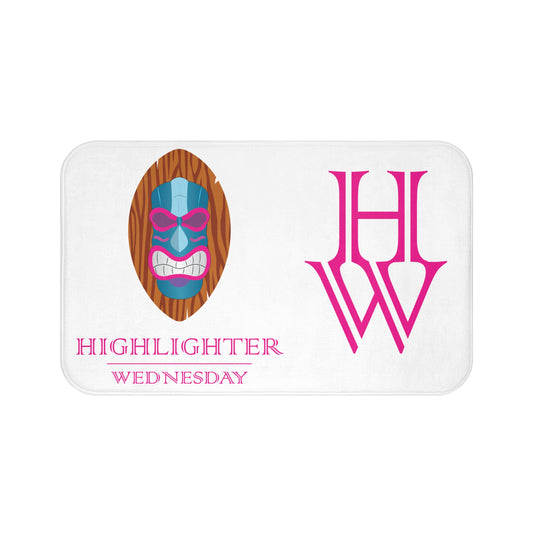 HW Luxe Memory Foam Bath Mat - Highlighter Wednesday