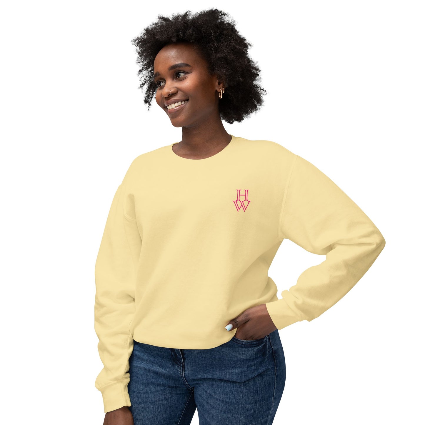 HW 100% Ring-Spun Cotton Crewneck Sweatshirt - Highlighter Wednesday