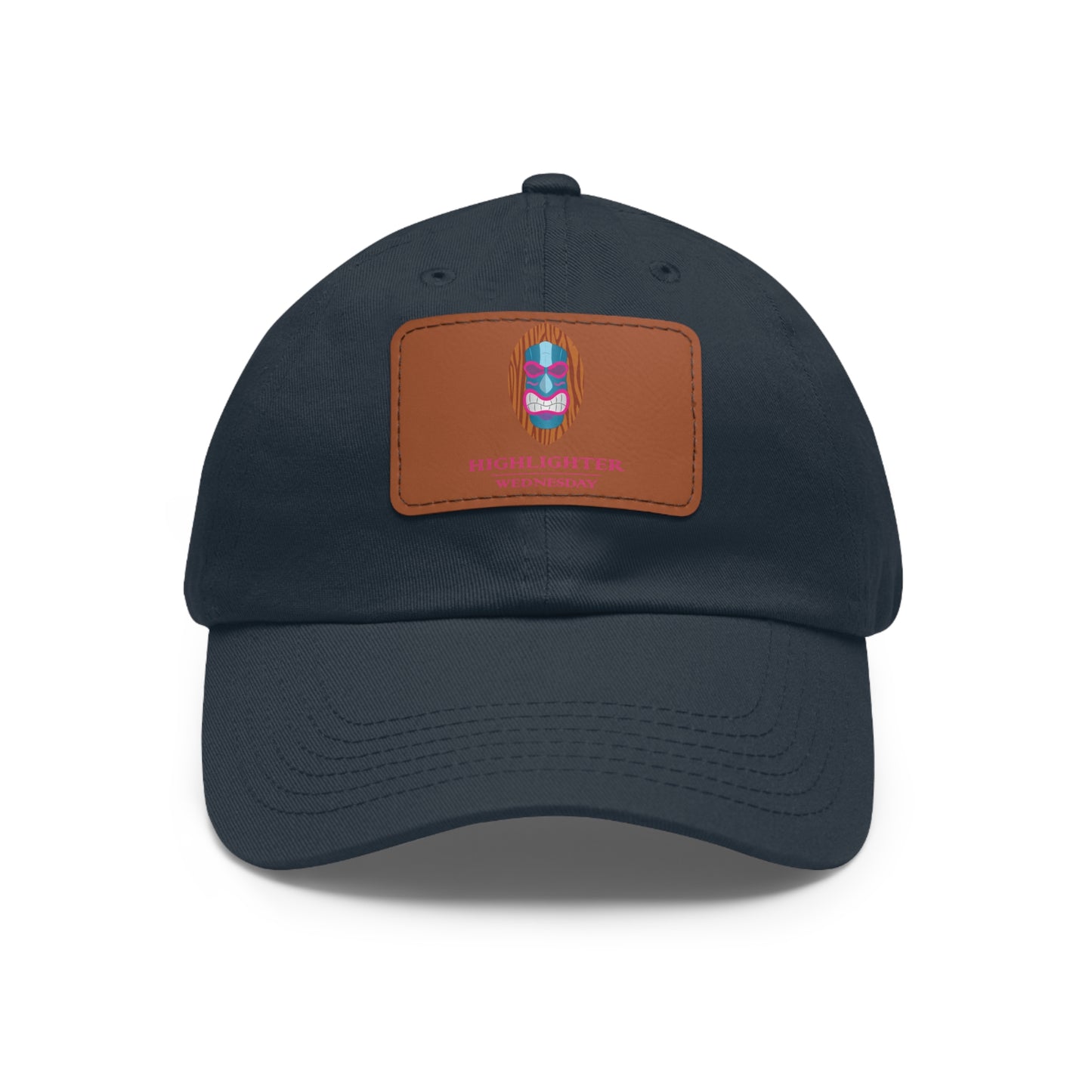 HW Personalized Dad Hat with Faux Leather Patch - Highlighter Wednesday
