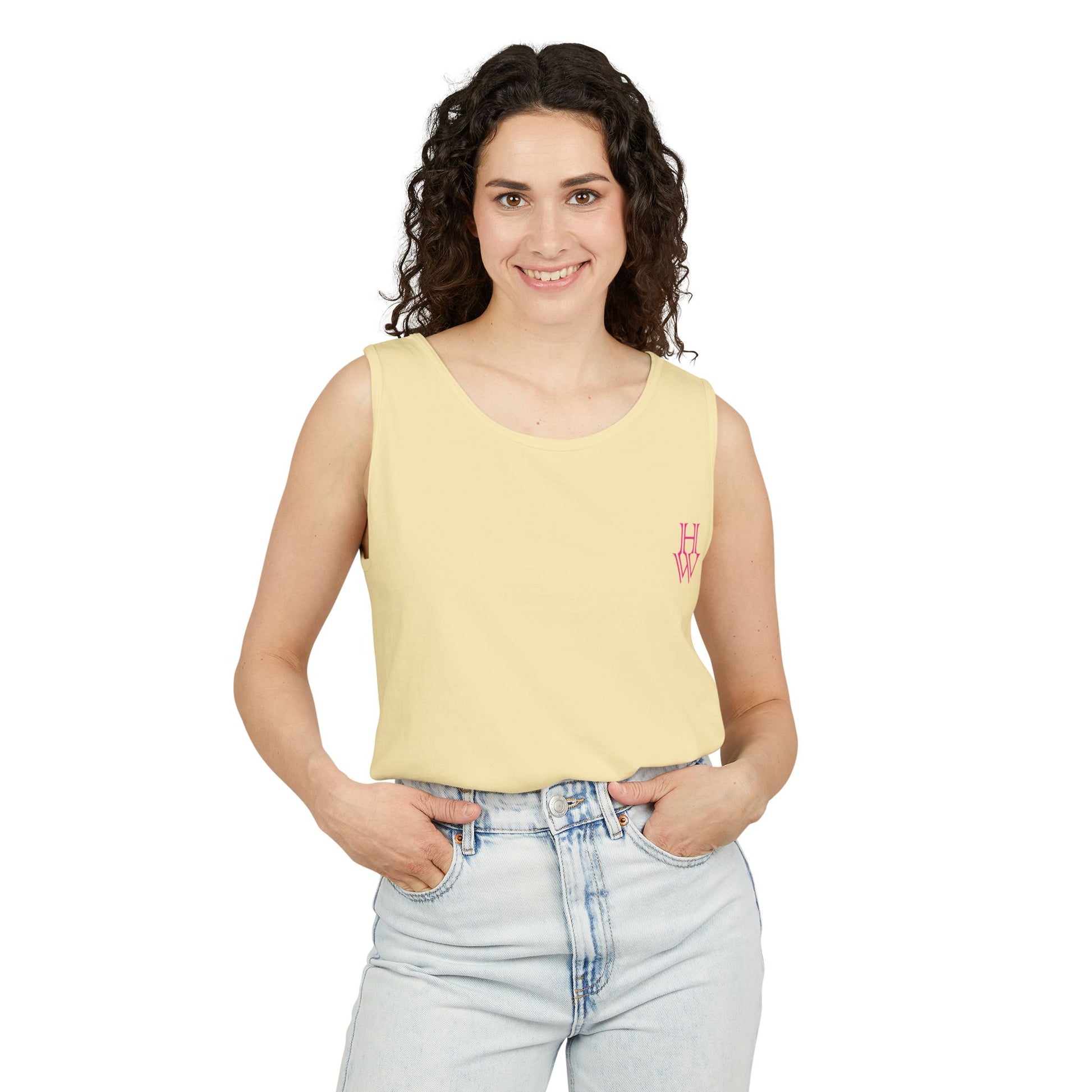 HW Unisex Garment-Dyed Tank Top - Highlighter Wednesday