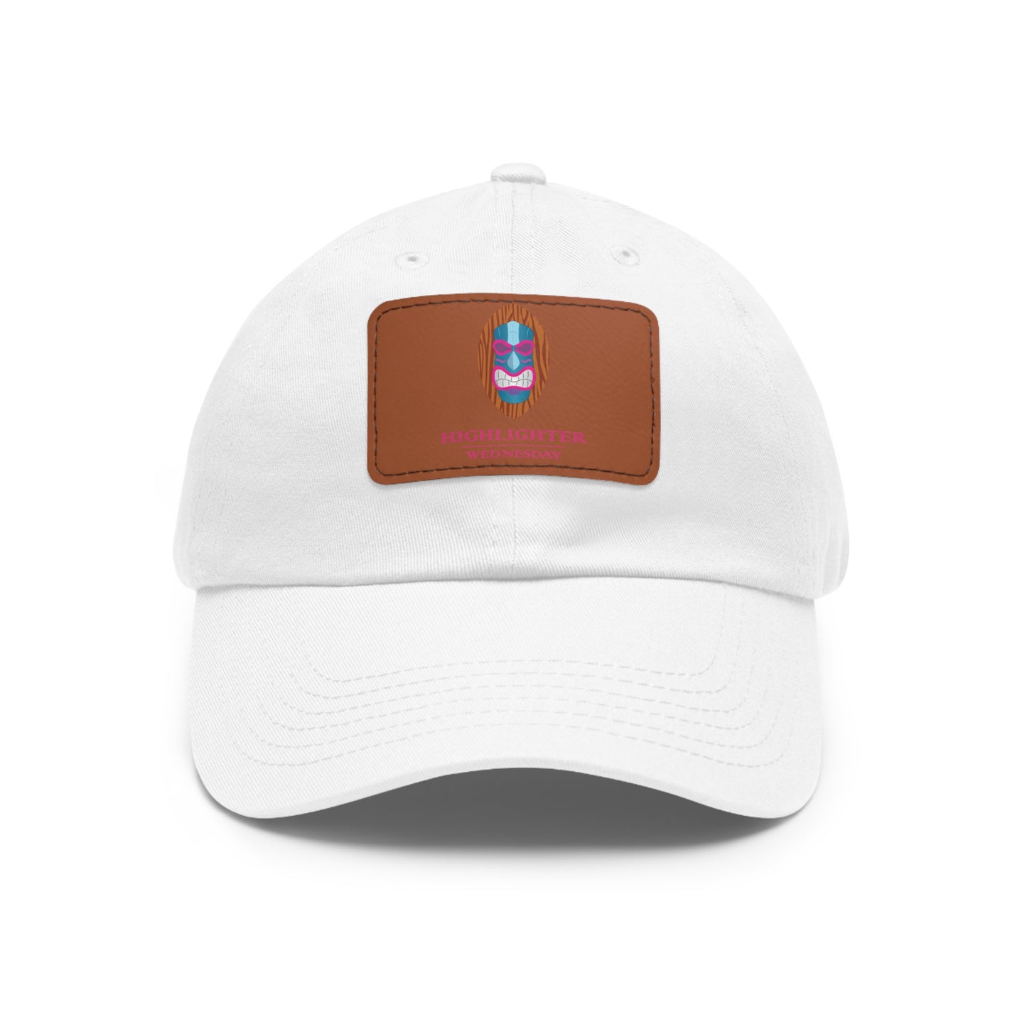 HW Personalized Dad Hat with Faux Leather Patch - Highlighter Wednesday