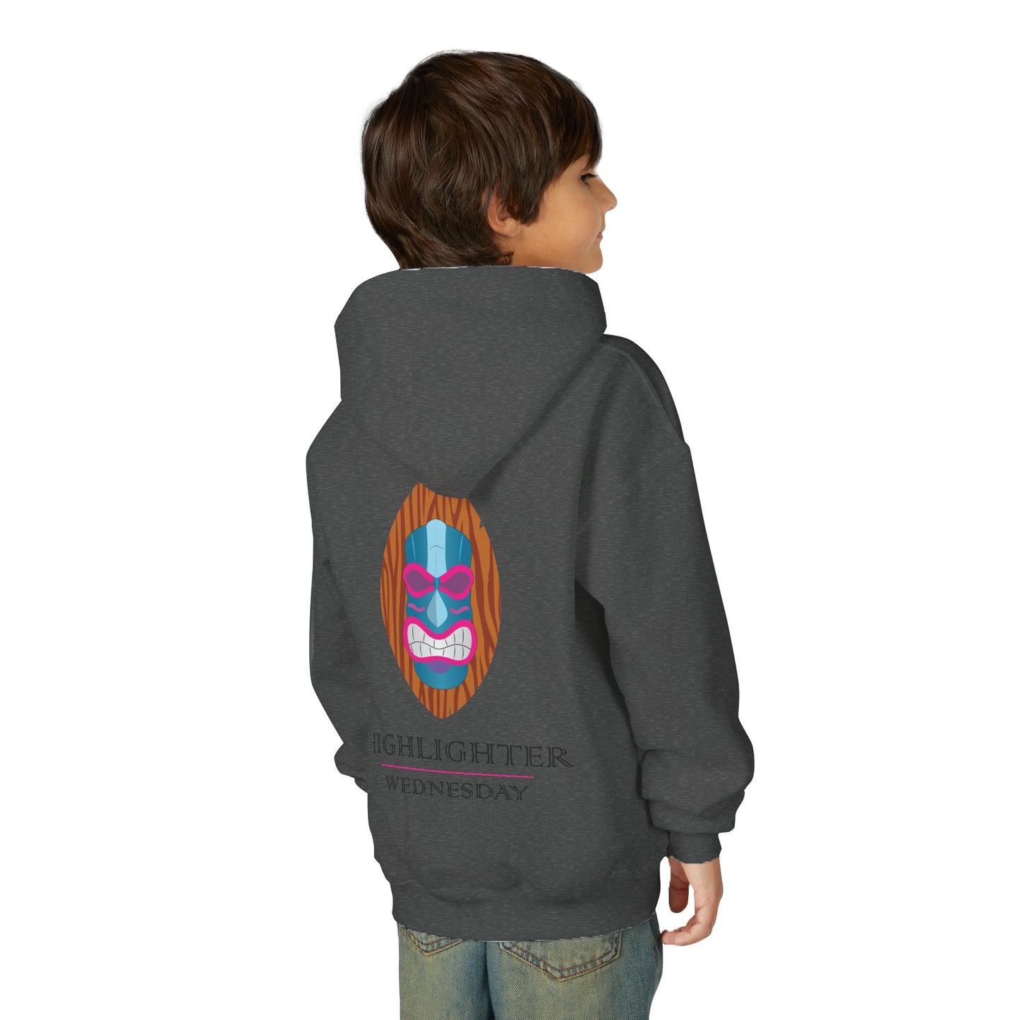HW Youth Heavy Blend Hooded Sweatshirt - Highlighter Wednesday