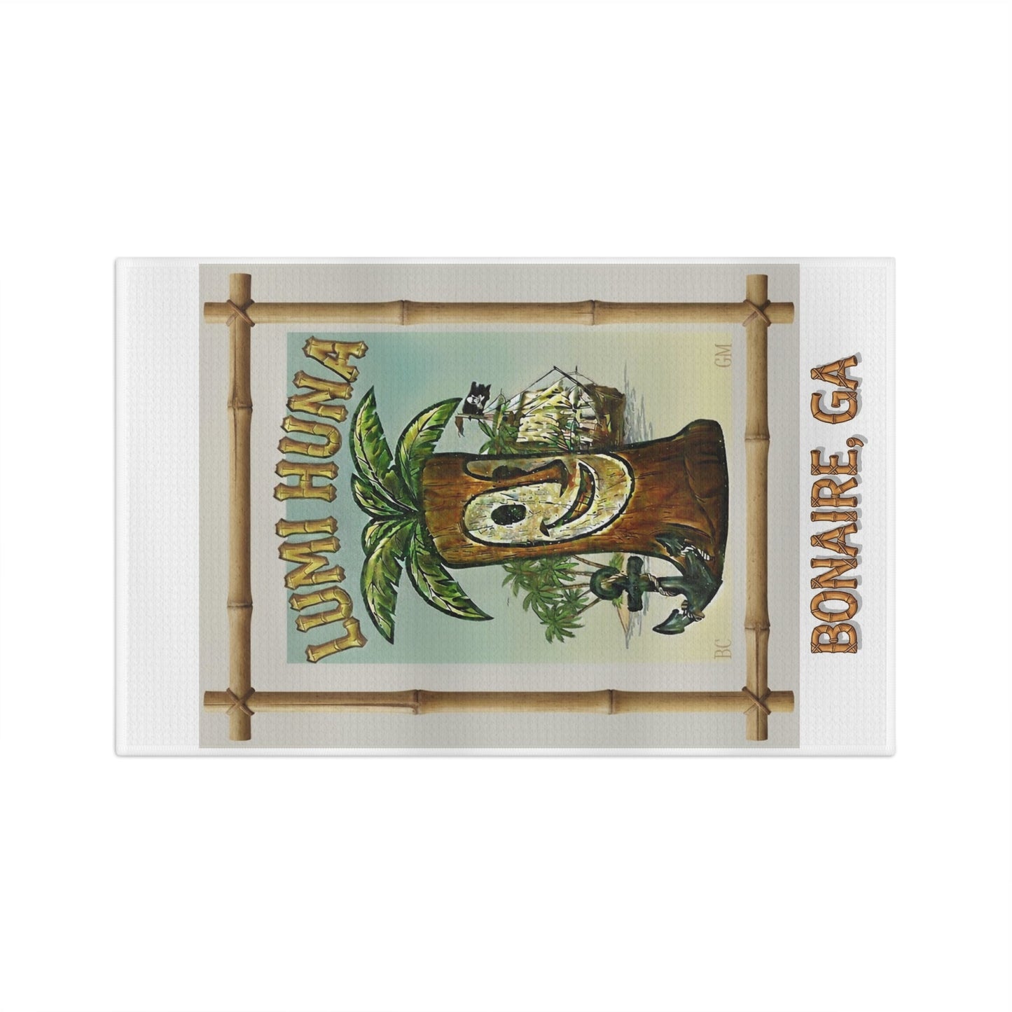 HW Tropical Lumi Huna Microfiber Tea Towel Printify