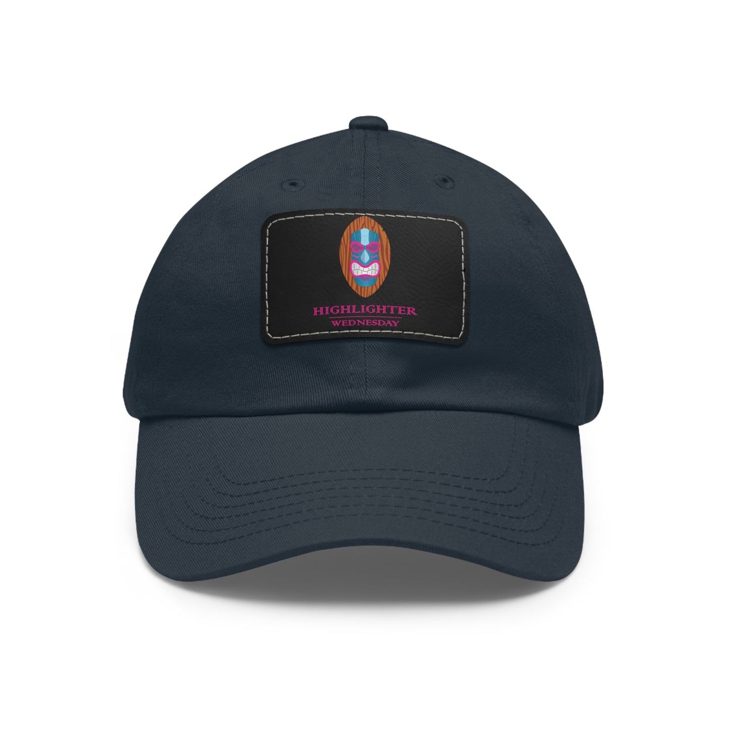 HW Personalized Dad Hat with Faux Leather Patch - Highlighter Wednesday
