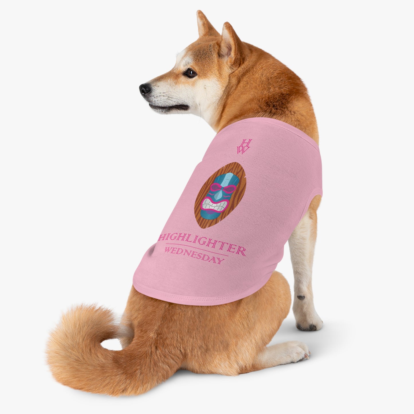 HW Pawfect Cotton Pet Tank - Highlighter Wednesday