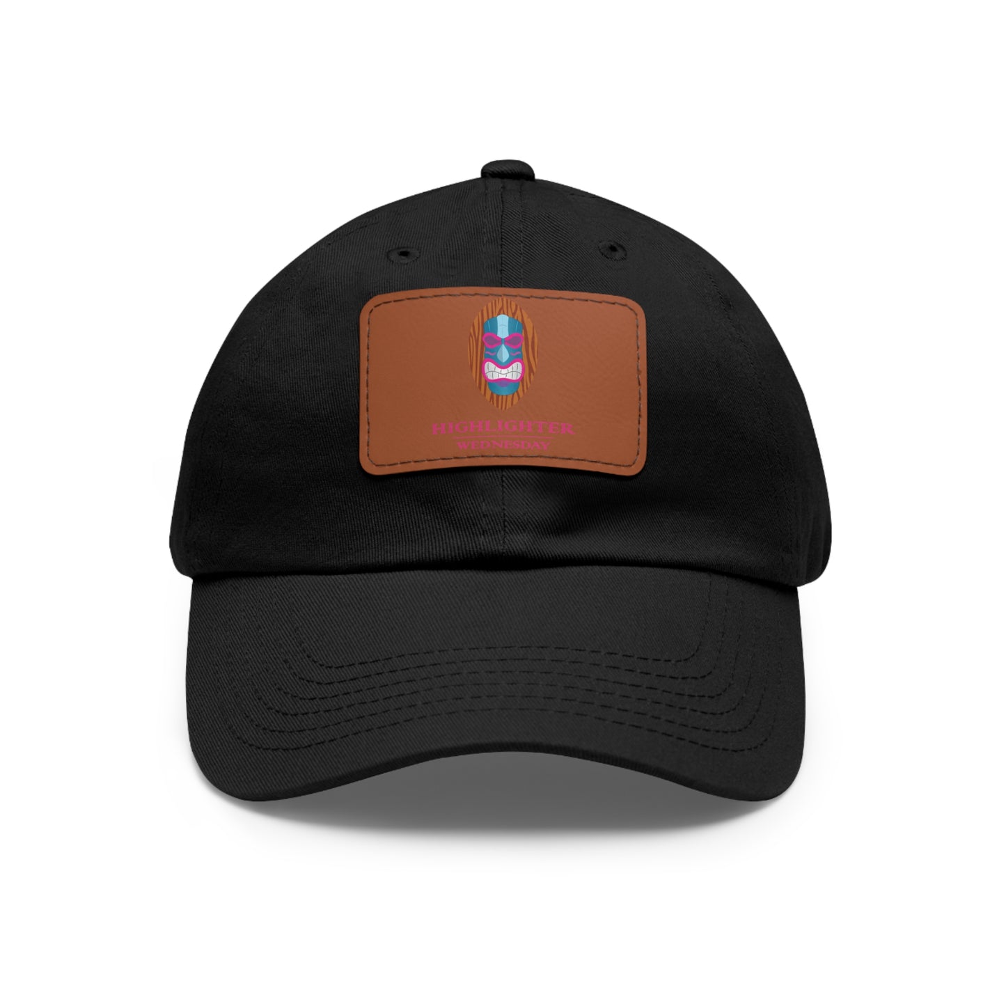 HW Personalized Dad Hat with Faux Leather Patch - Highlighter Wednesday