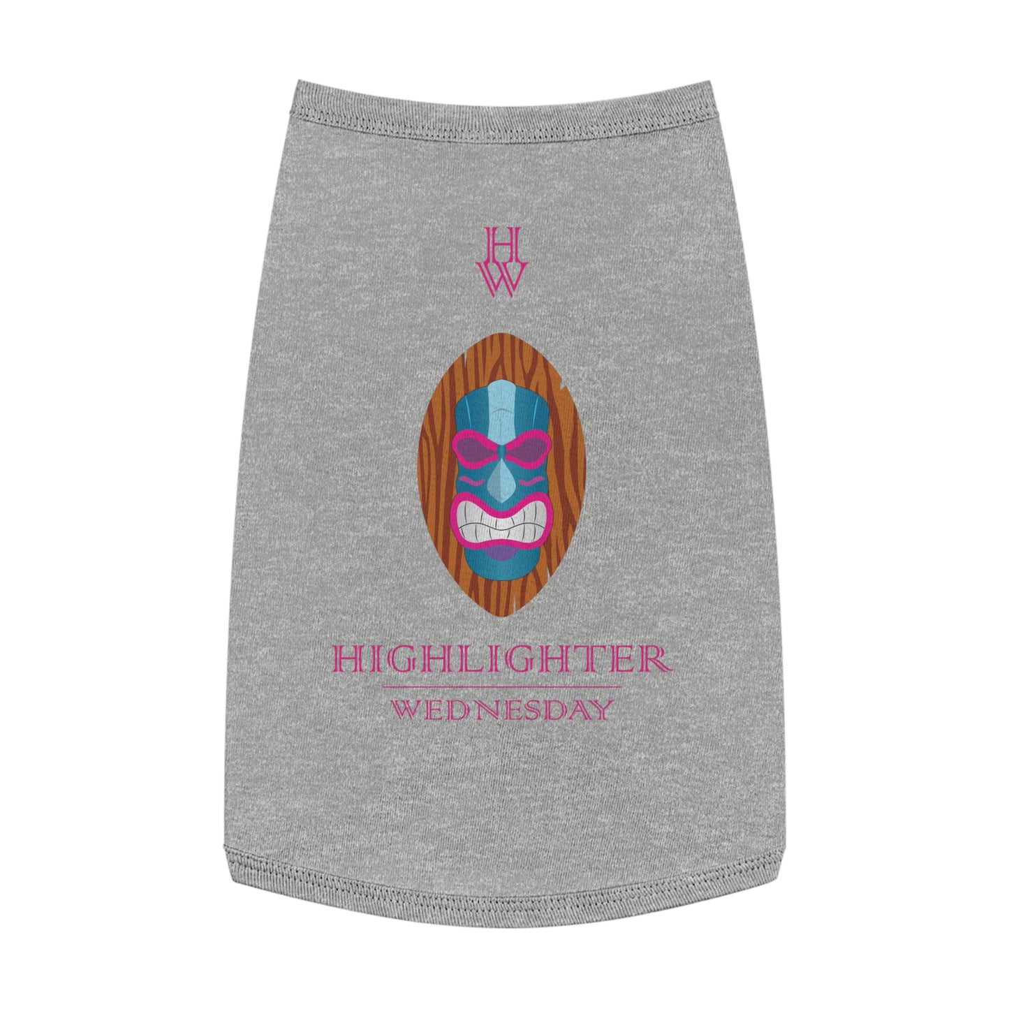 HW Pawfect Cotton Pet Tank - Highlighter Wednesday