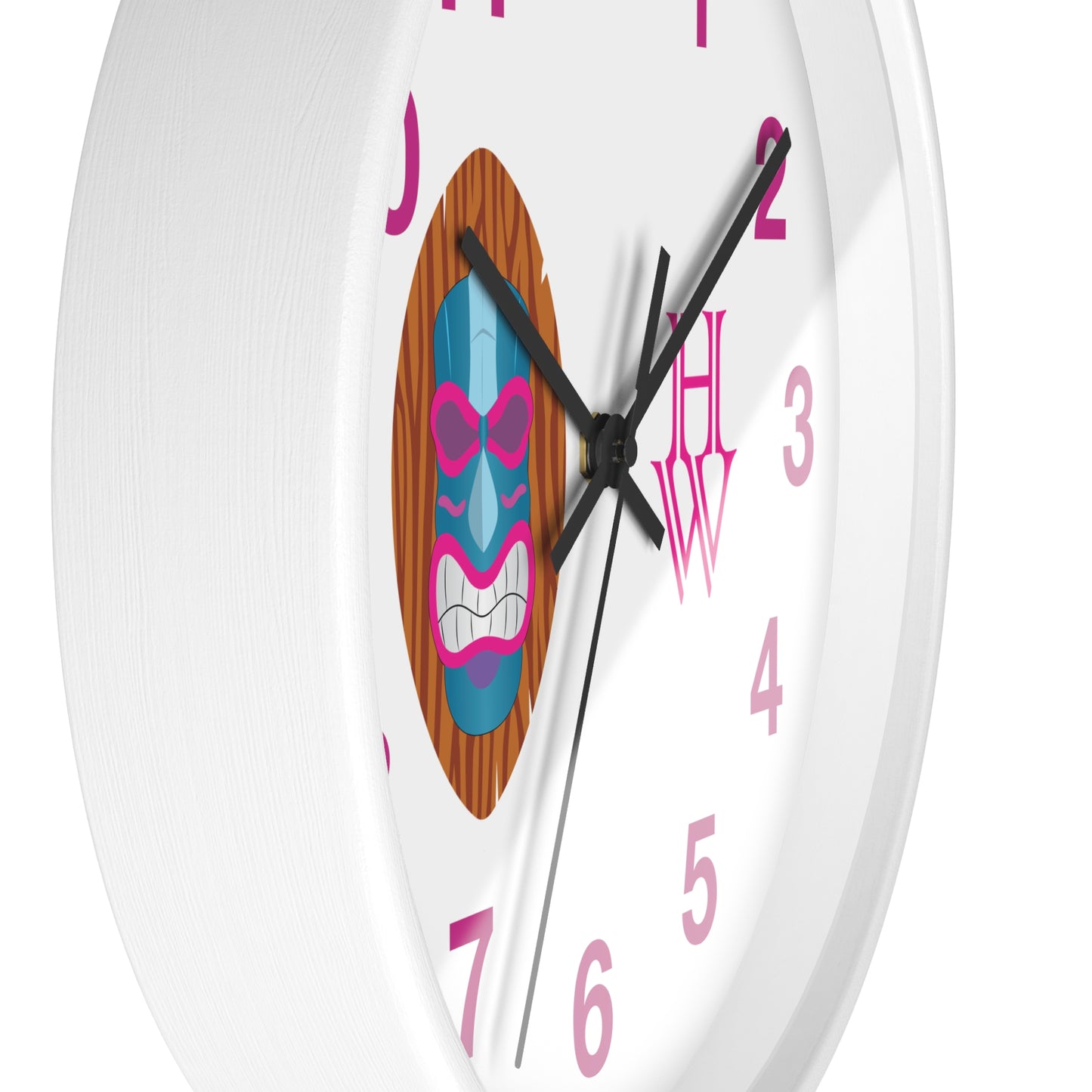 HW 10" Wooden Frame Wall Clock - Highlighter Wednesday