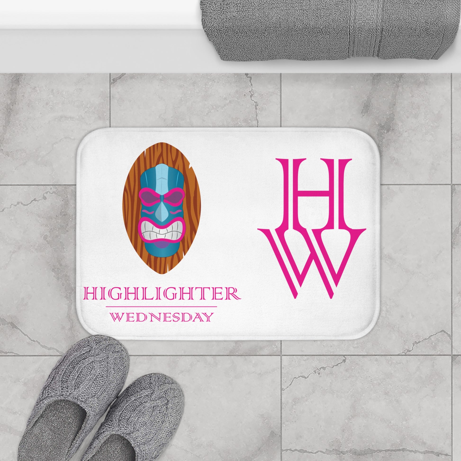 HW Luxe Memory Foam Bath Mat - Highlighter Wednesday
