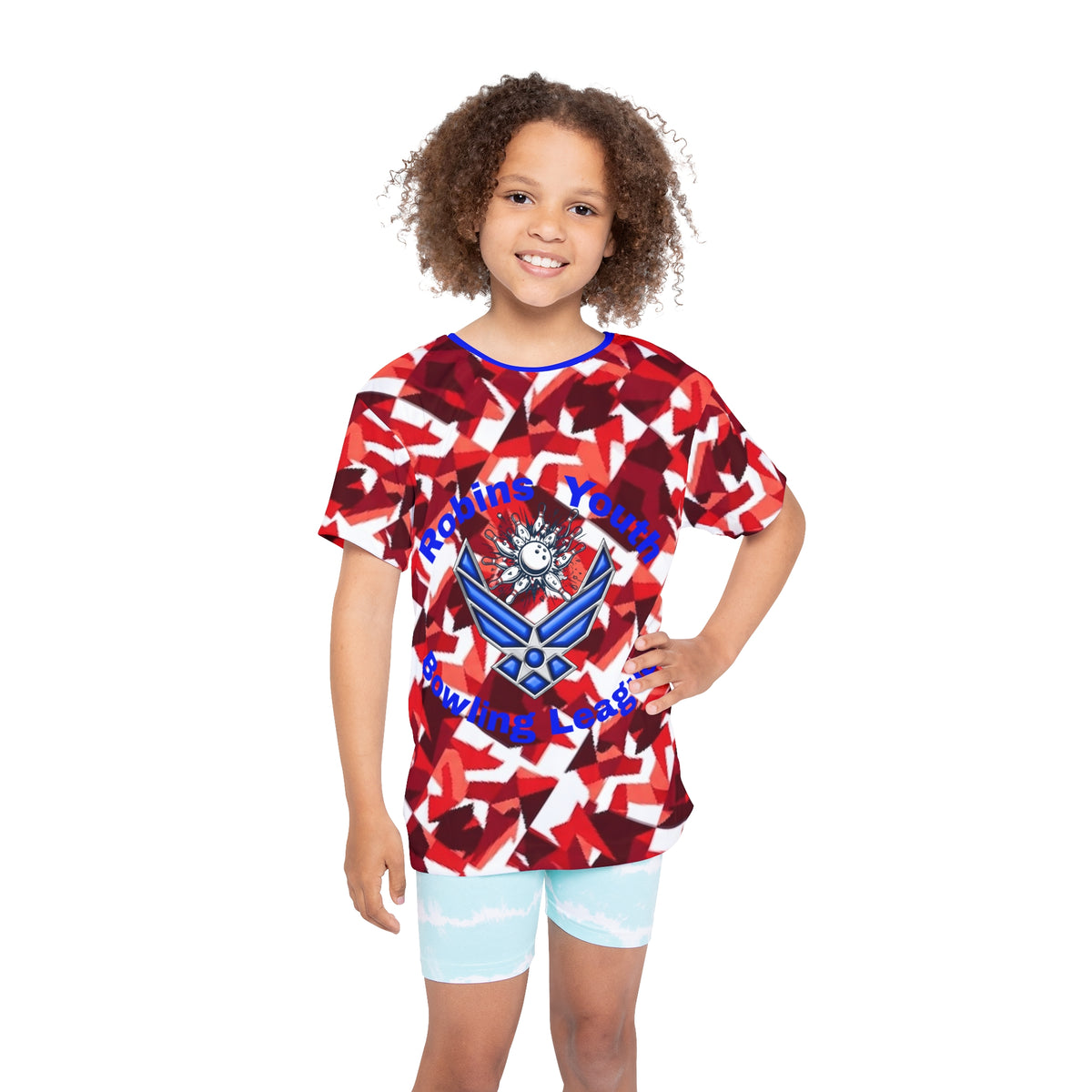 Robins Youth Bowling League Kids Jersey - Red