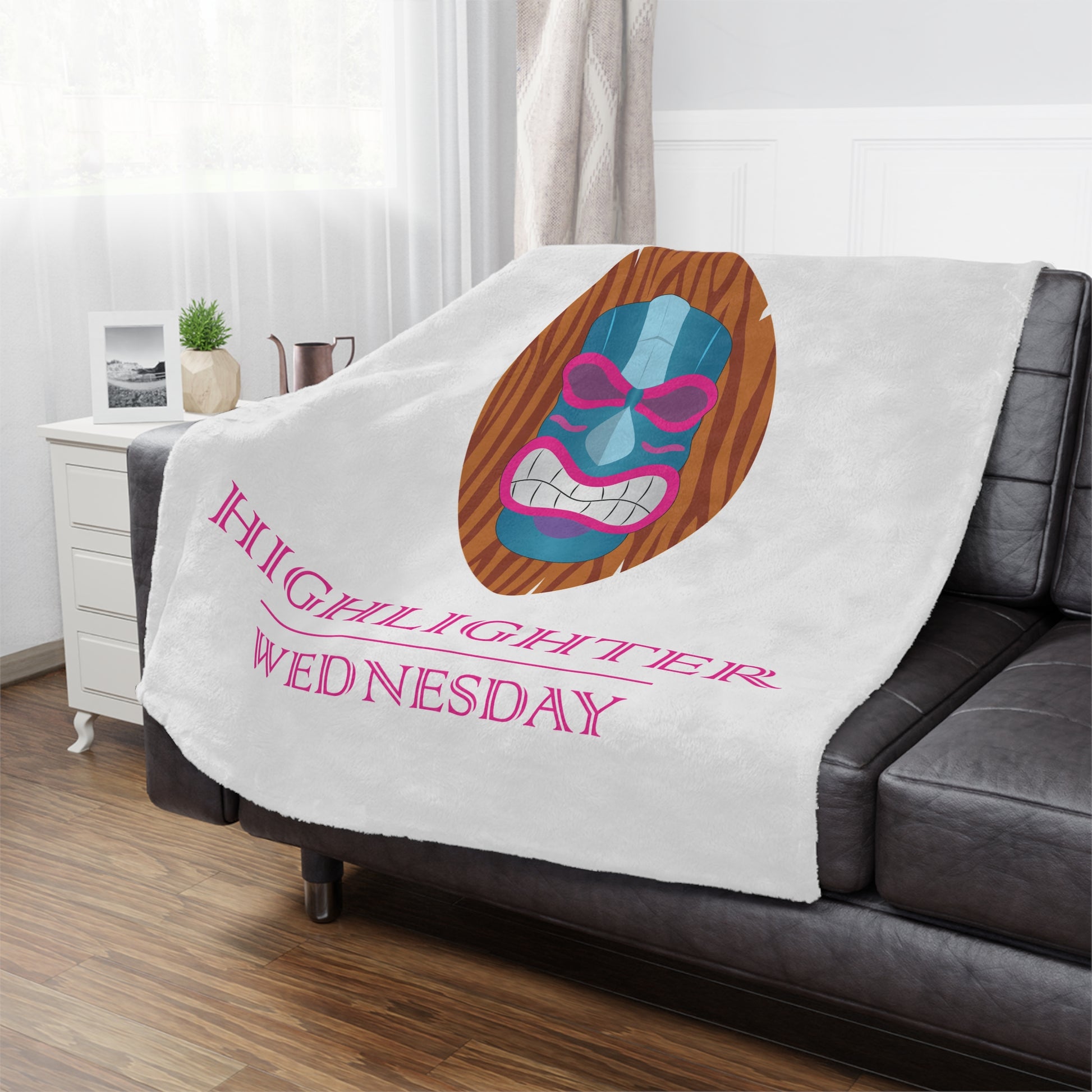 HW CloudSoft Fleece Blanket - Highlighter Wednesday