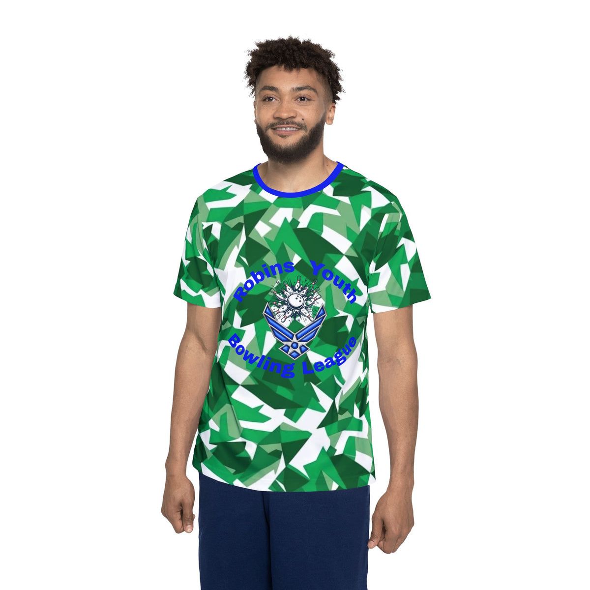 Men's Robins Youth Bowling League Kids Jersey - Green