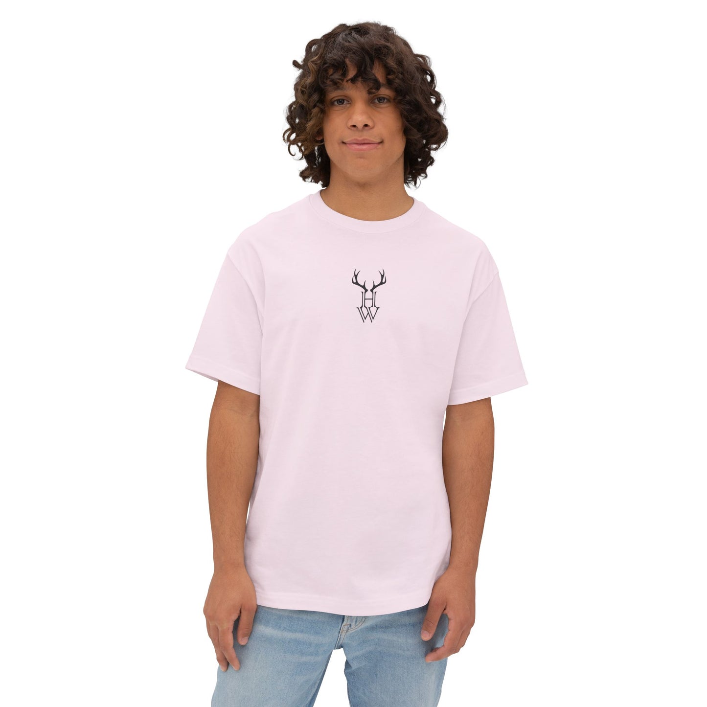 HW Antler Oversized Tee - Highlighter Wednesday