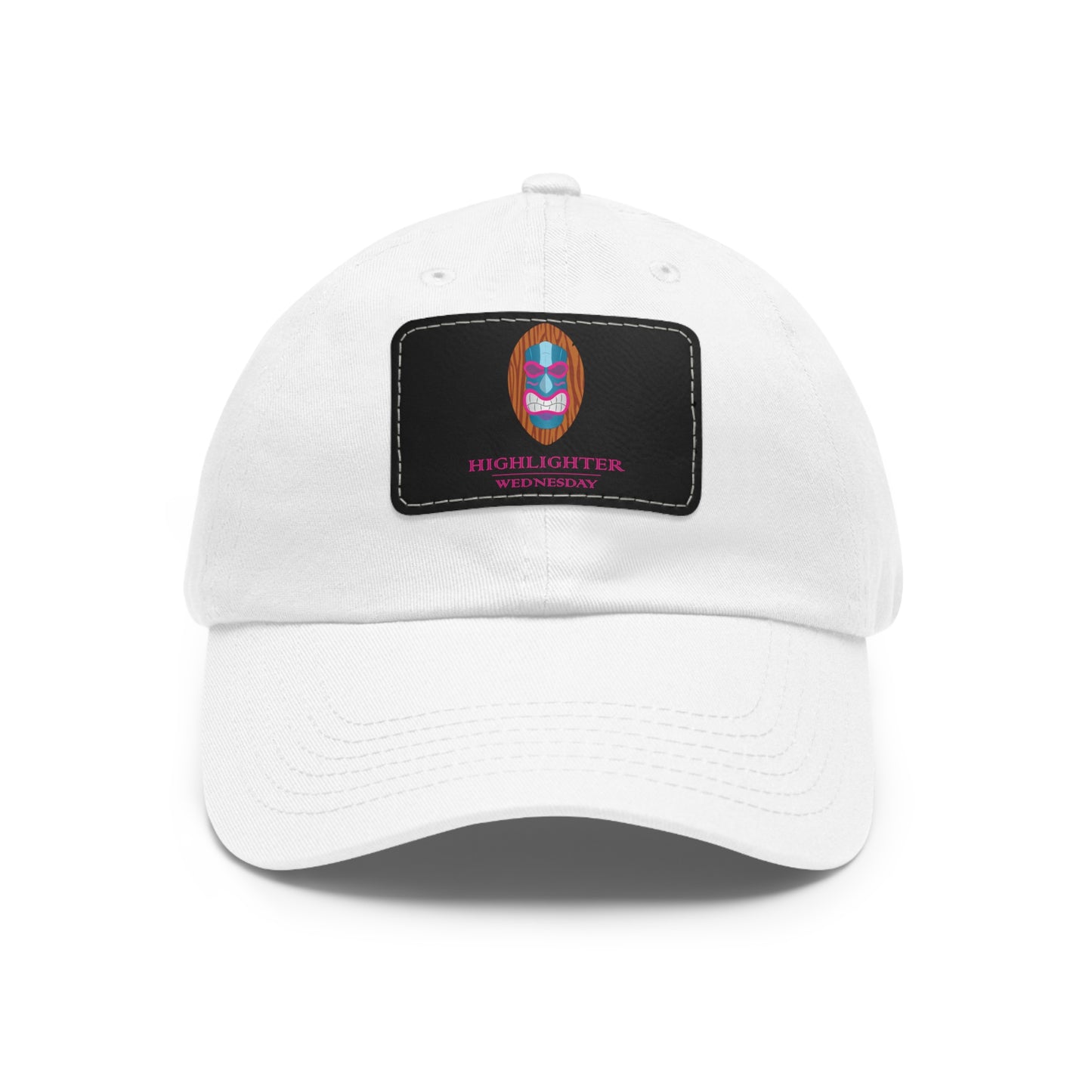 HW Personalized Dad Hat with Faux Leather Patch - Highlighter Wednesday