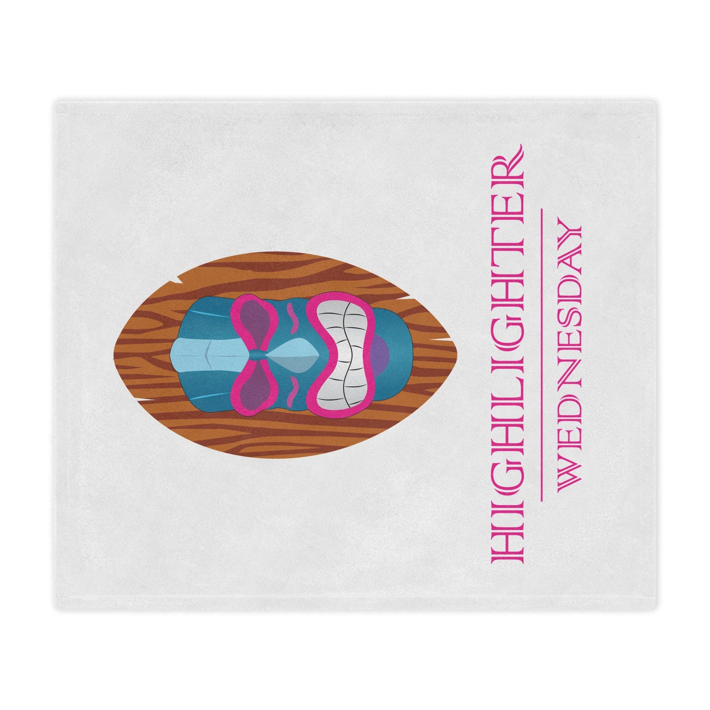 HW CloudSoft Fleece Blanket - Highlighter Wednesday