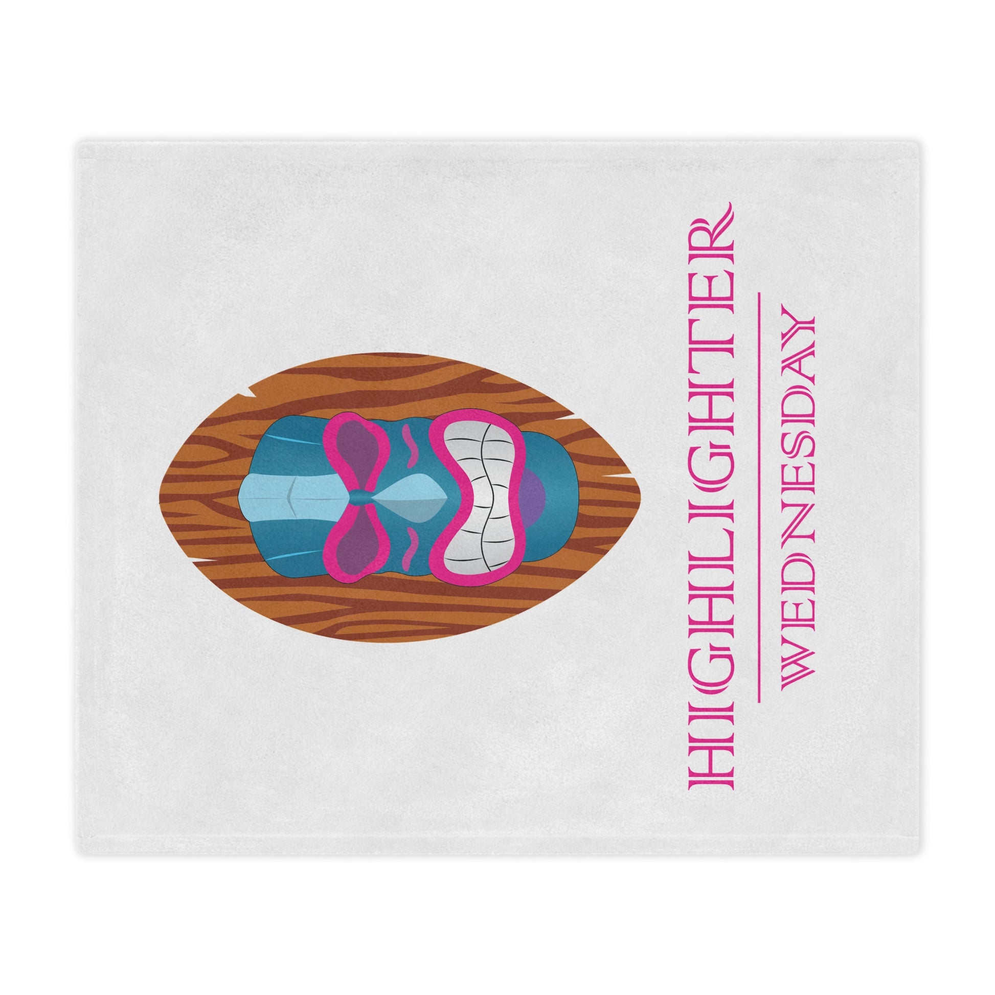 HW CloudSoft Fleece Blanket - Highlighter Wednesday