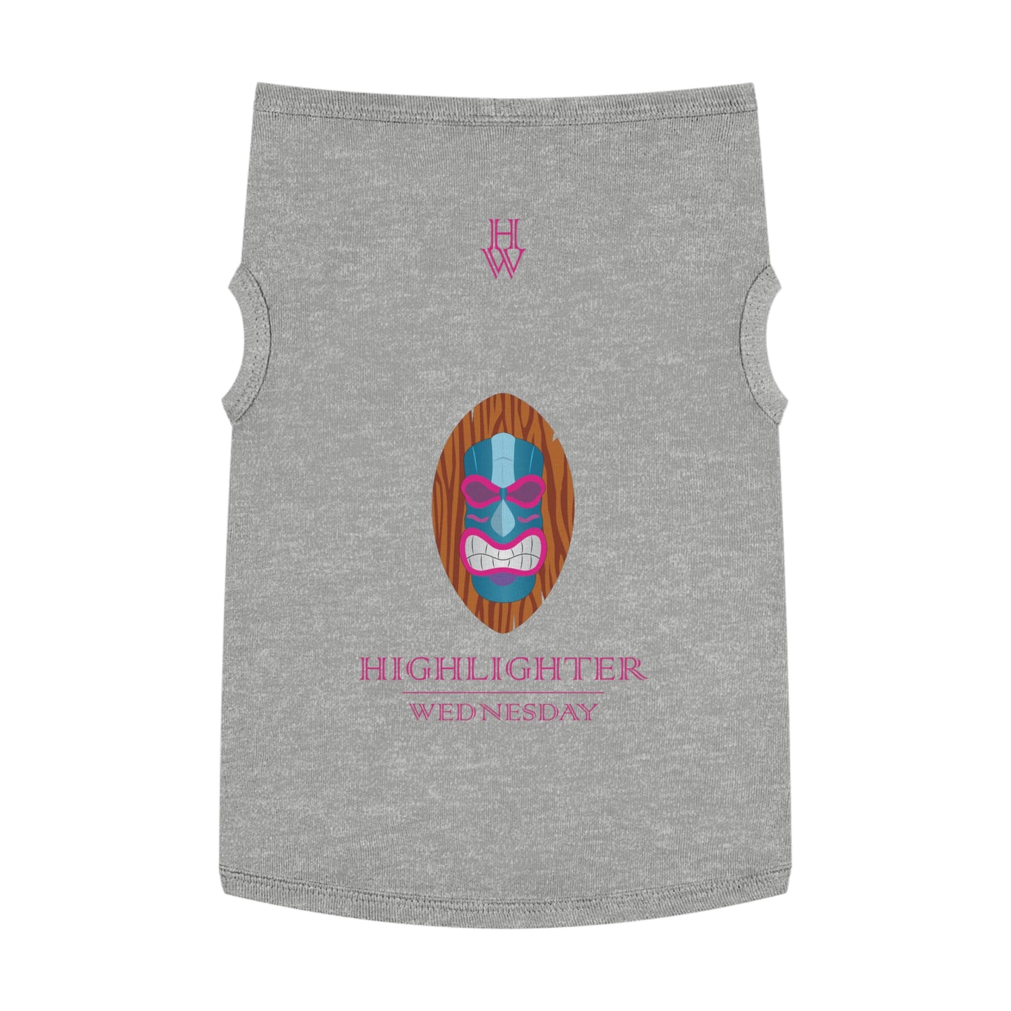 HW Pawfect Cotton Pet Tank - Highlighter Wednesday