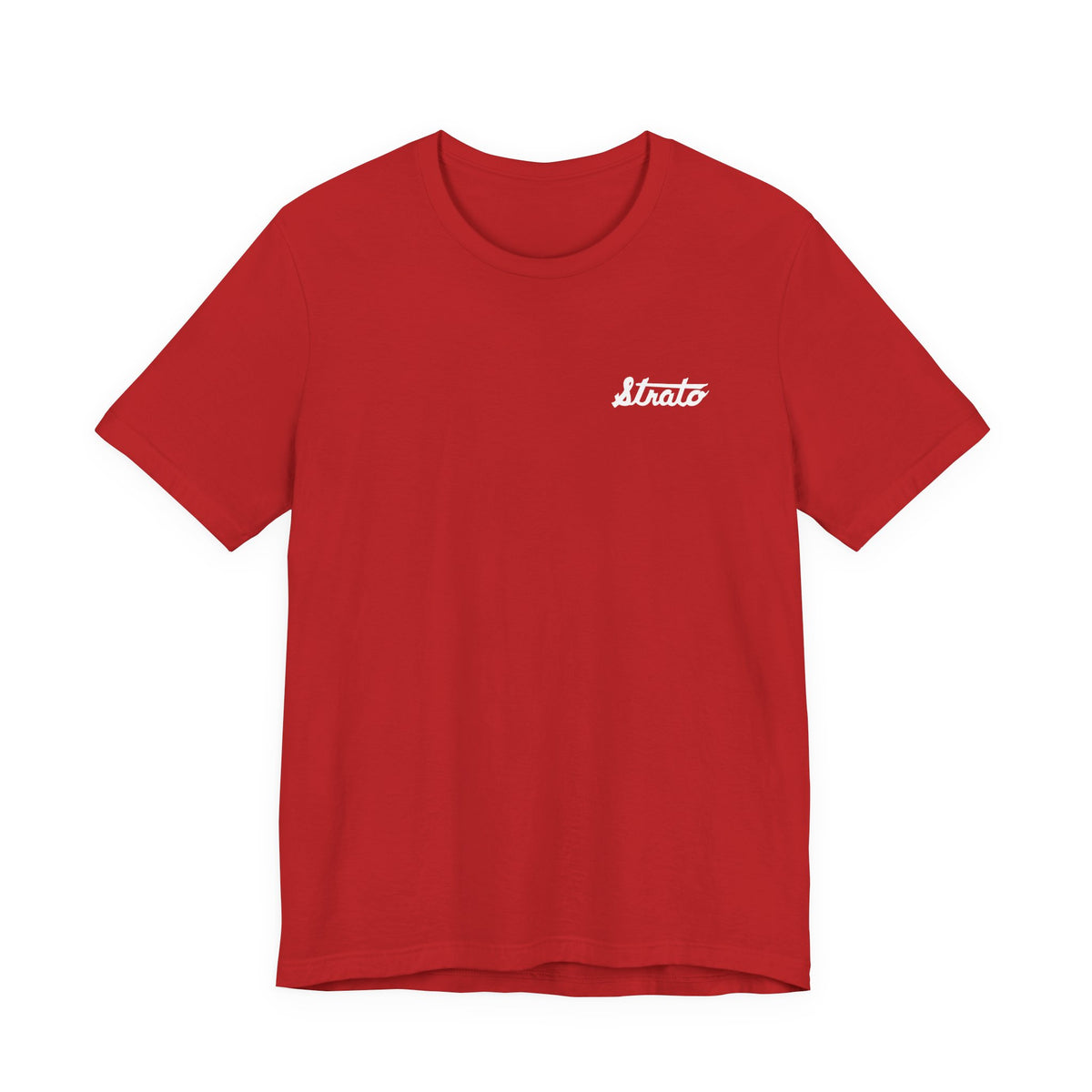 Strato Script Logo - Bella + Canvas 3001 brand