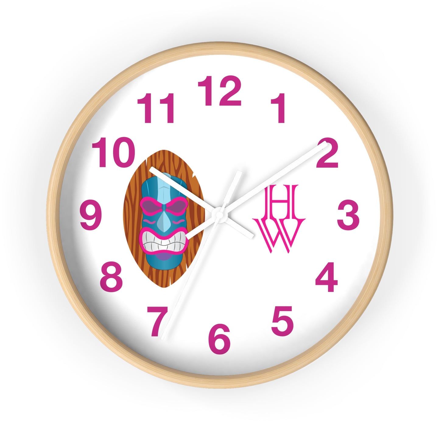 HW 10" Wooden Frame Wall Clock - Highlighter Wednesday