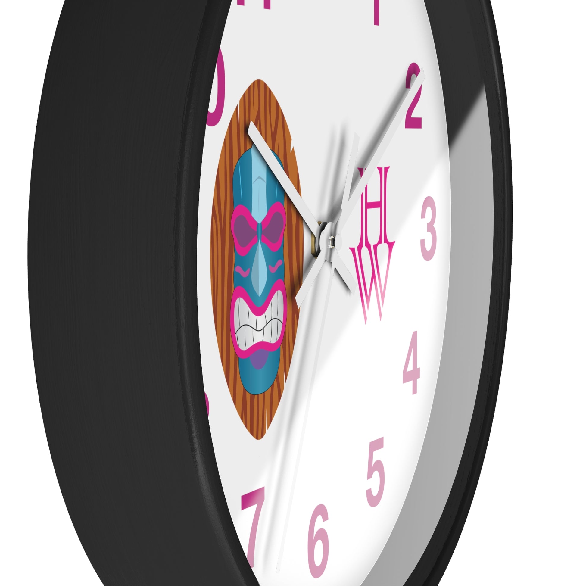 HW 10" Wooden Frame Wall Clock - Highlighter Wednesday