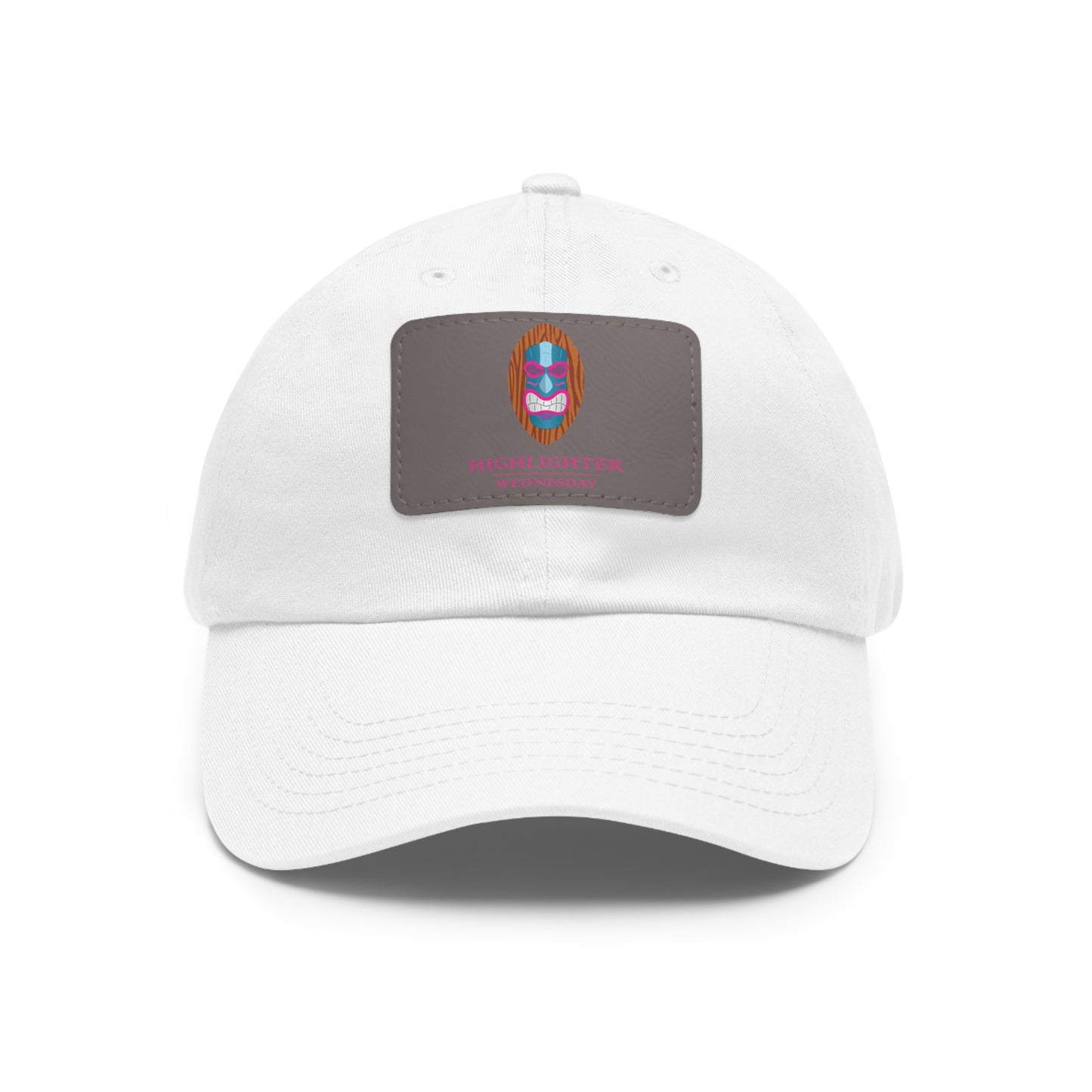 HW Personalized Dad Hat with Faux Leather Patch - Highlighter Wednesday