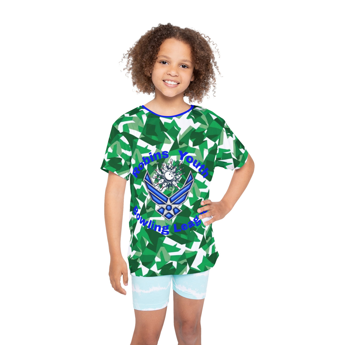 Robins Youth Bowling League Kids Jersey - Green