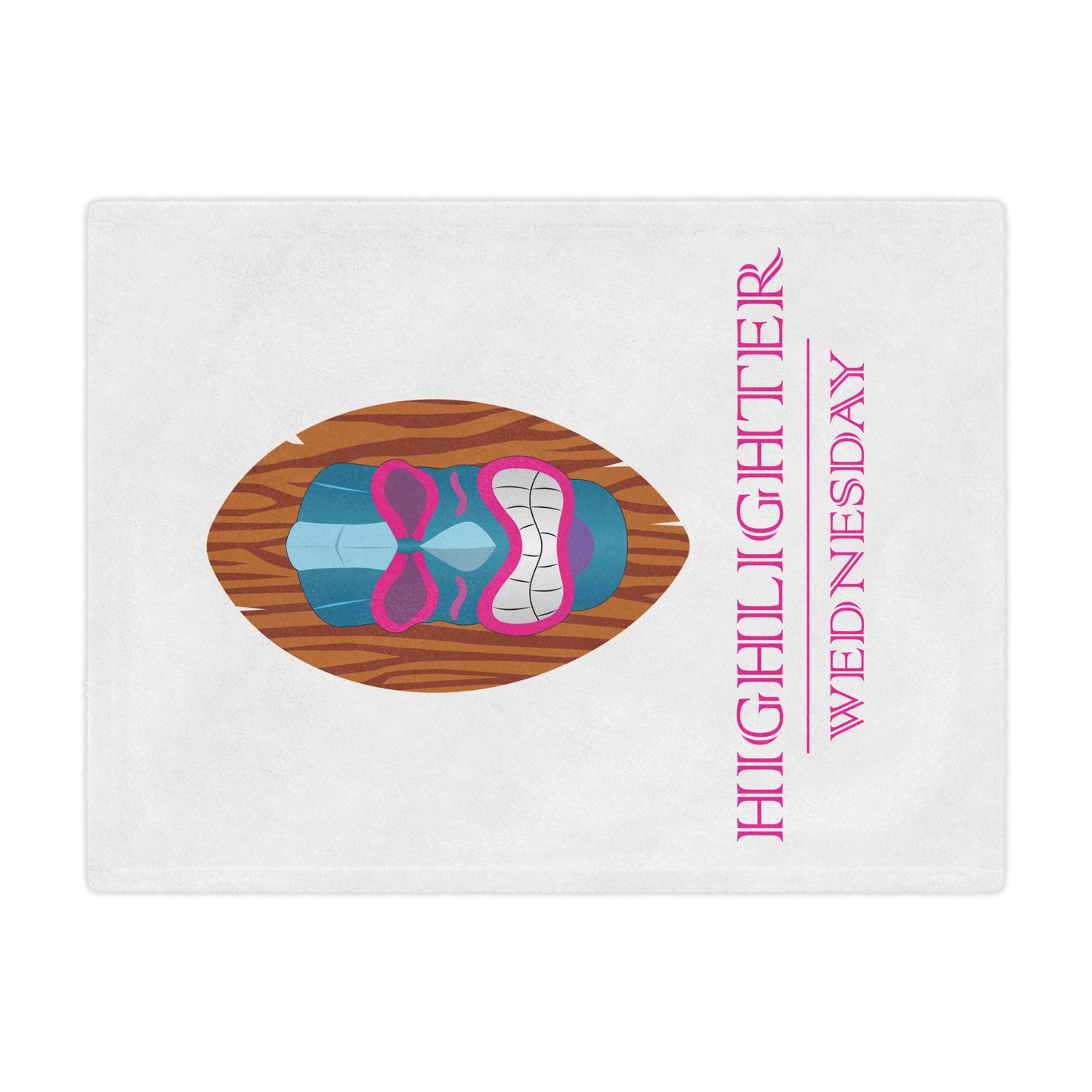 HW CloudSoft Fleece Blanket - Highlighter Wednesday