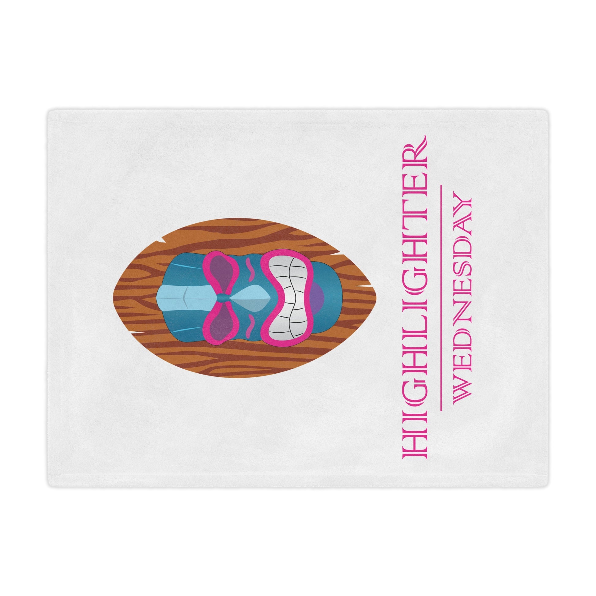 HW CloudSoft Fleece Blanket - Highlighter Wednesday