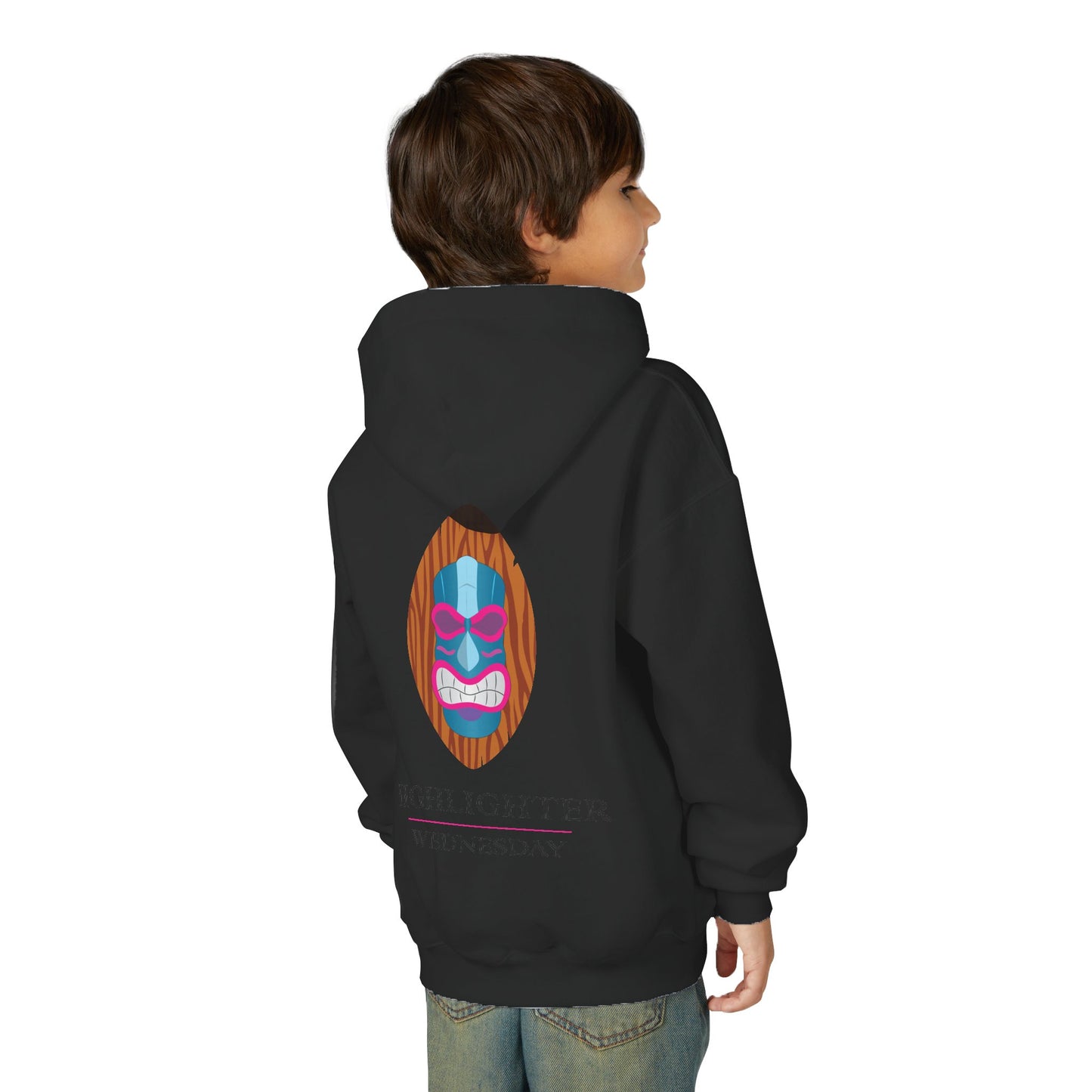 HW Youth Heavy Blend Hooded Sweatshirt - Highlighter Wednesday