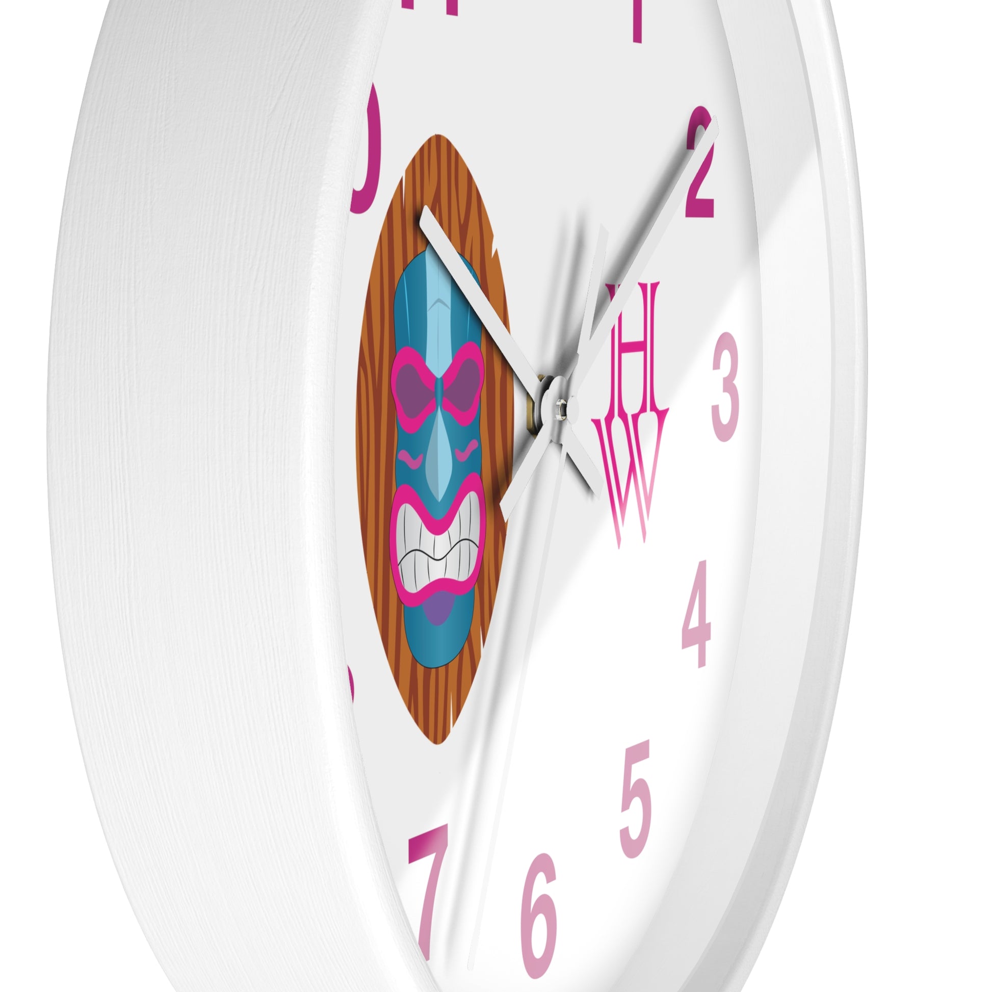 HW 10" Wooden Frame Wall Clock - Highlighter Wednesday