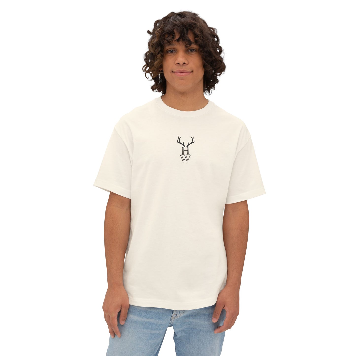 HW Antler Oversized Tee - Highlighter Wednesday