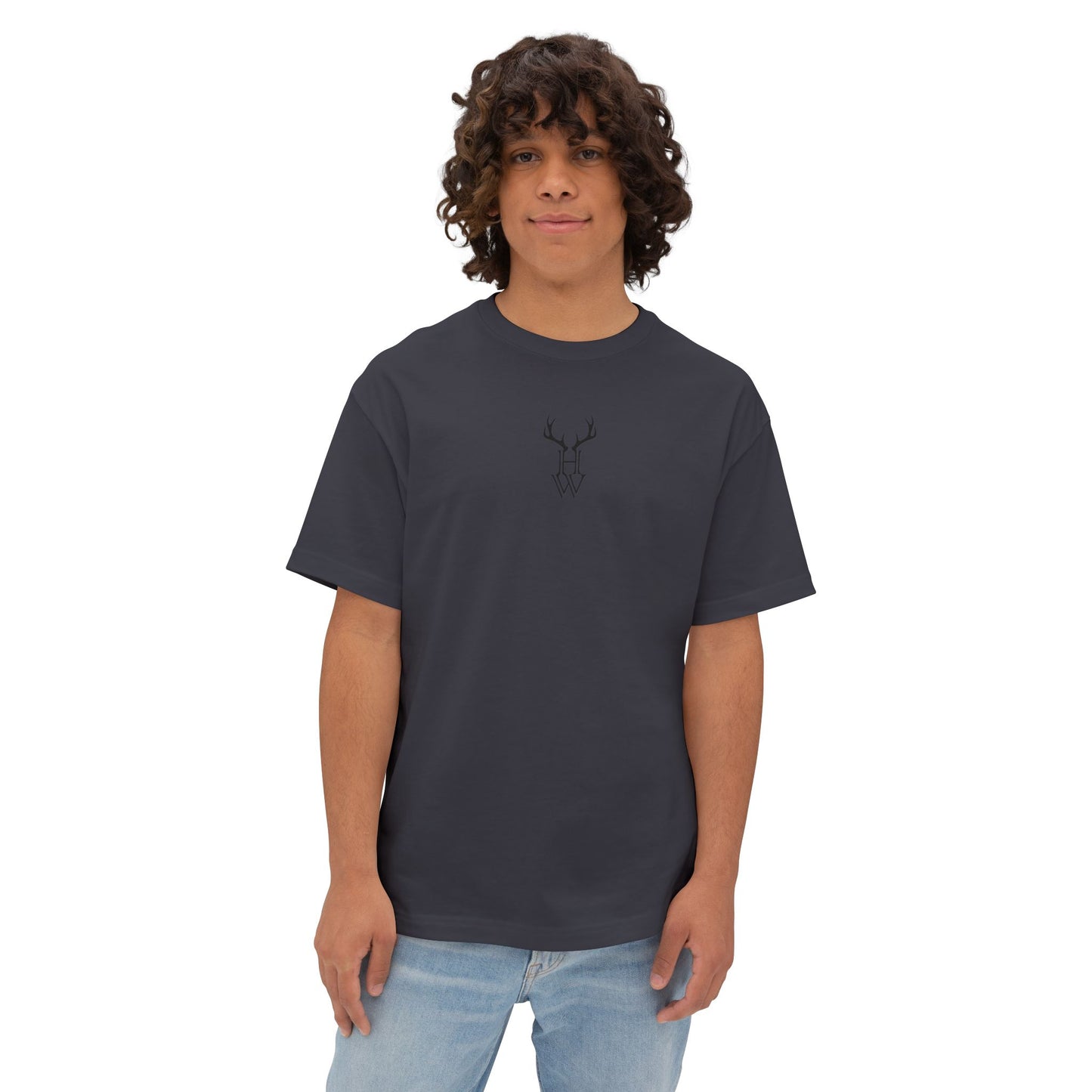 HW Antler Oversized Tee - Highlighter Wednesday