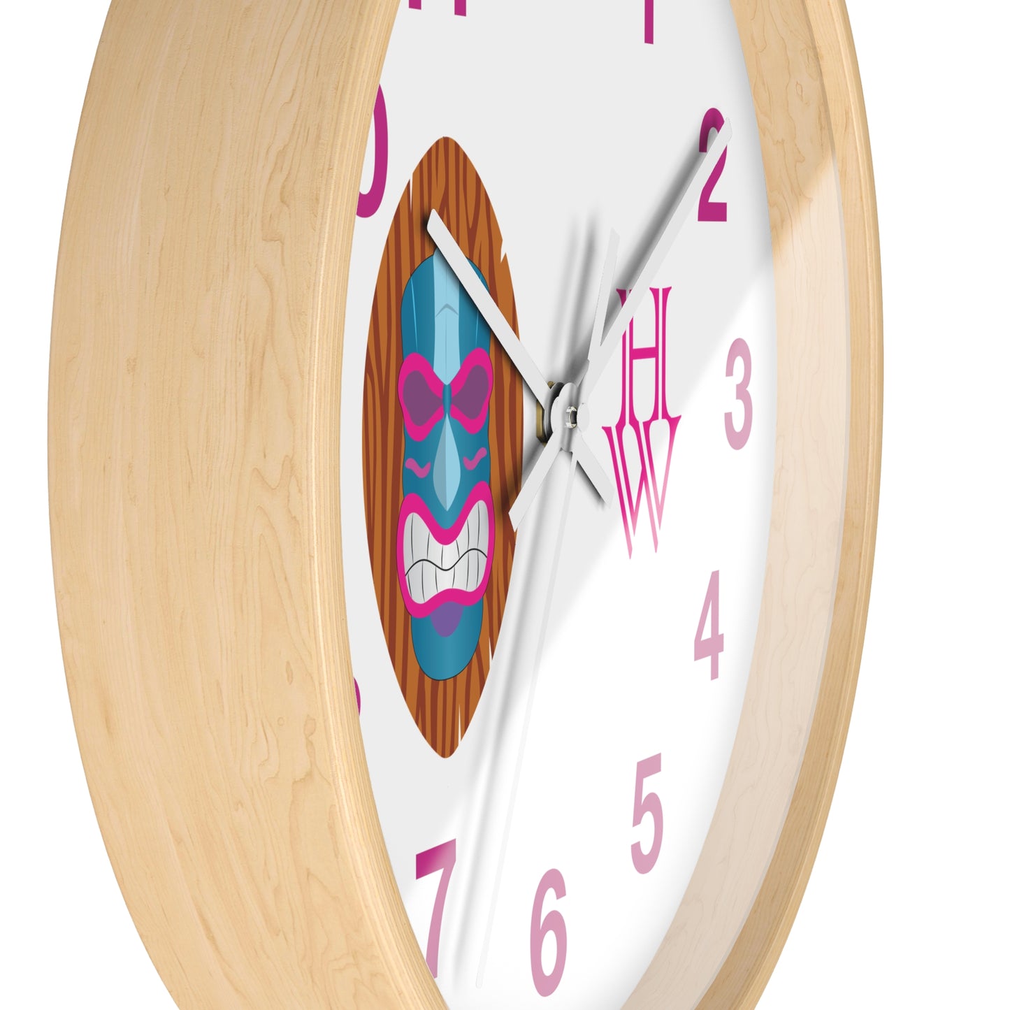 HW 10" Wooden Frame Wall Clock - Highlighter Wednesday