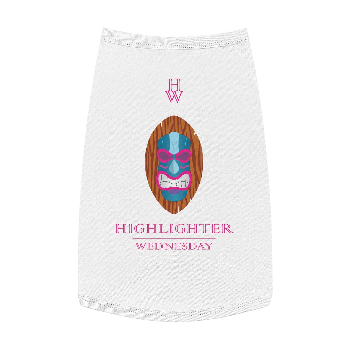 HW Pawfect Cotton Pet Tank - Highlighter Wednesday
