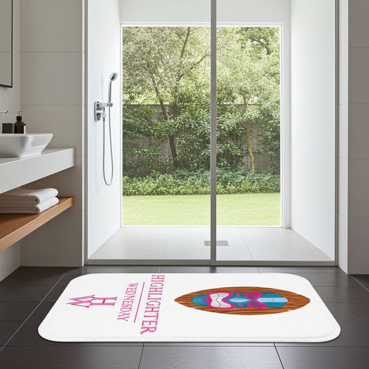 HW Luxe Memory Foam Bath Mat - Highlighter Wednesday