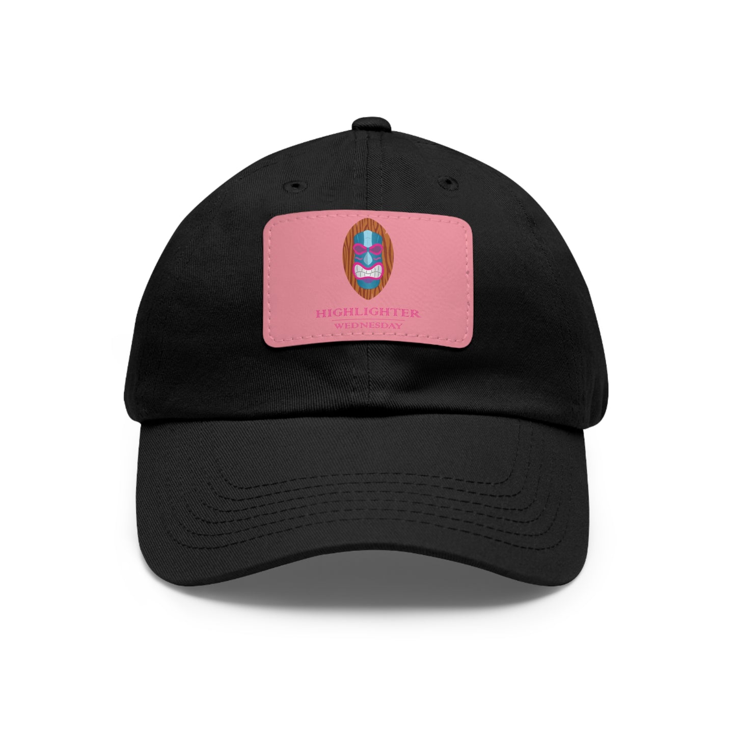 HW Personalized Dad Hat with Faux Leather Patch - Highlighter Wednesday