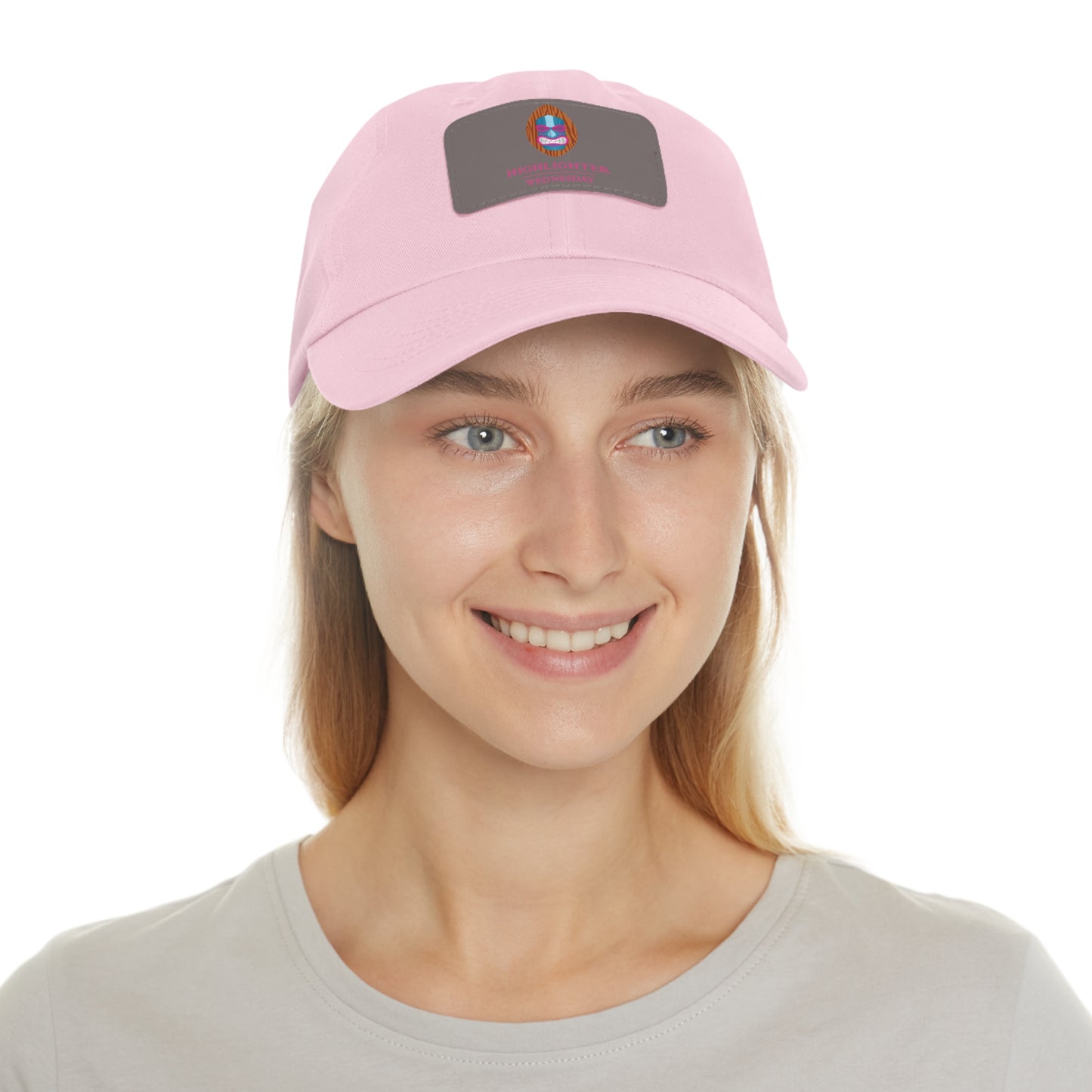 HW Personalized Dad Hat with Faux Leather Patch - Highlighter Wednesday