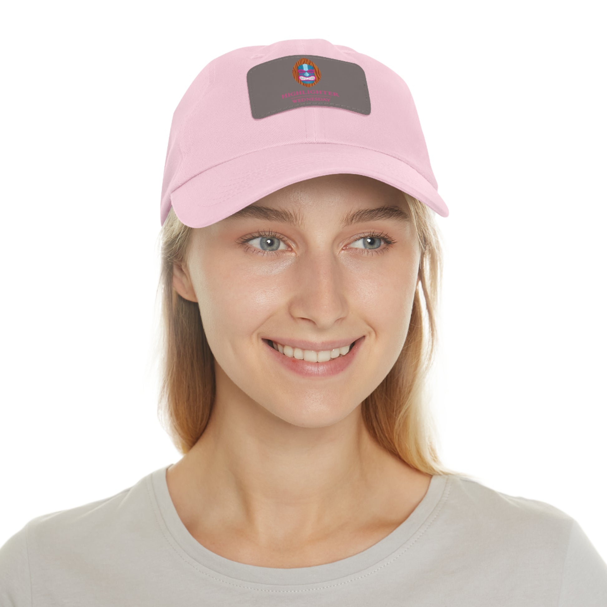 HW Personalized Dad Hat with Faux Leather Patch - Highlighter Wednesday