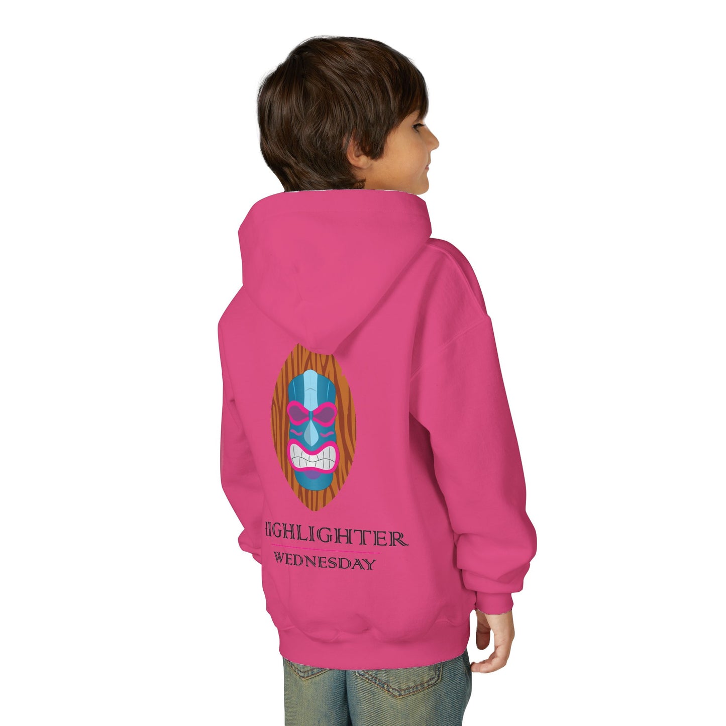 HW Youth Heavy Blend Hooded Sweatshirt - Highlighter Wednesday