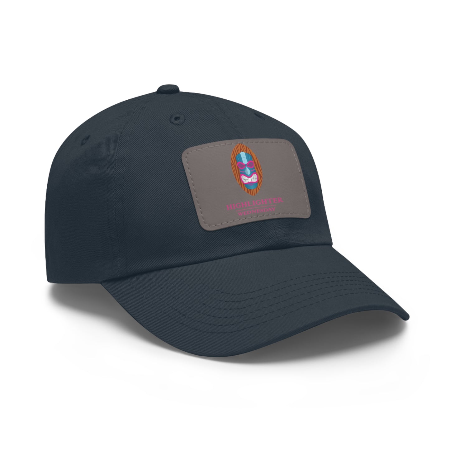 HW Personalized Dad Hat with Faux Leather Patch - Highlighter Wednesday