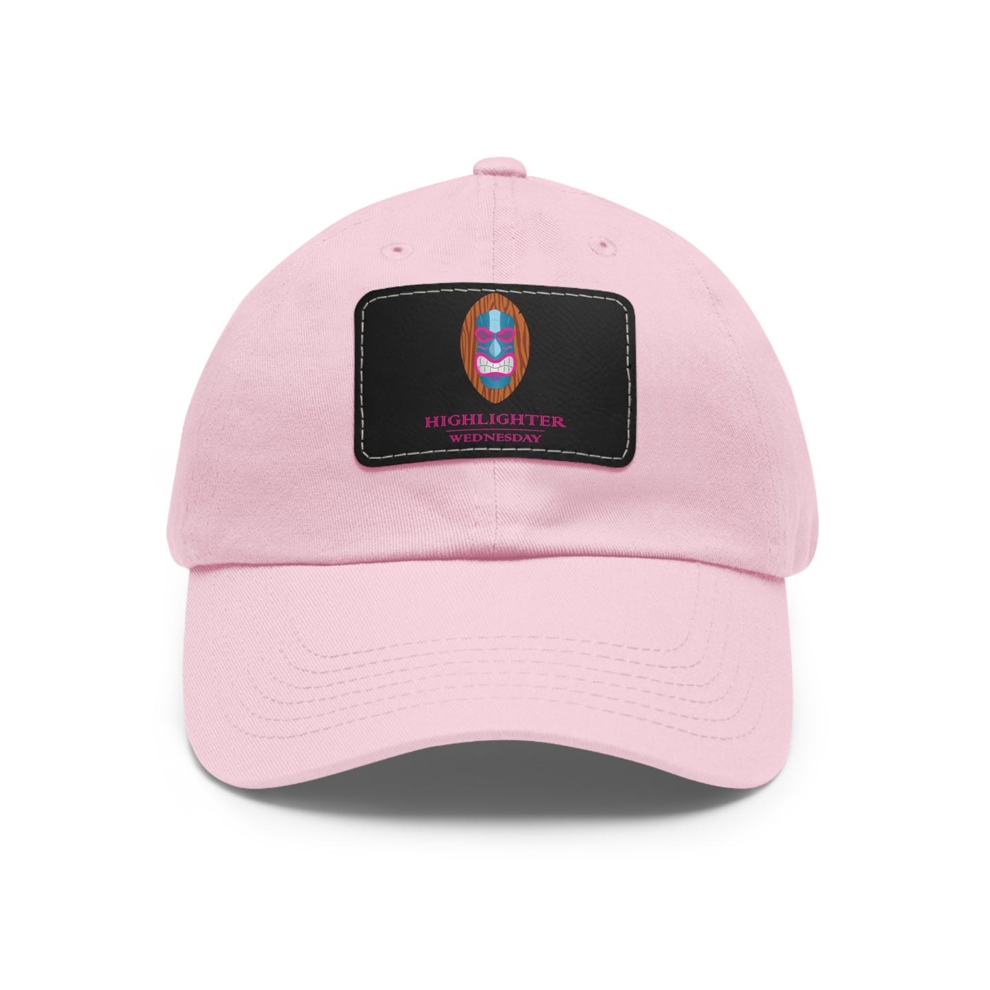 HW Personalized Dad Hat with Faux Leather Patch - Highlighter Wednesday