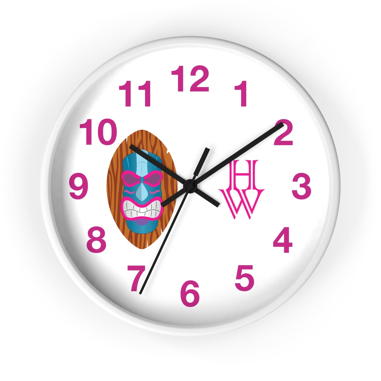 HW 10" Wooden Frame Wall Clock - Highlighter Wednesday